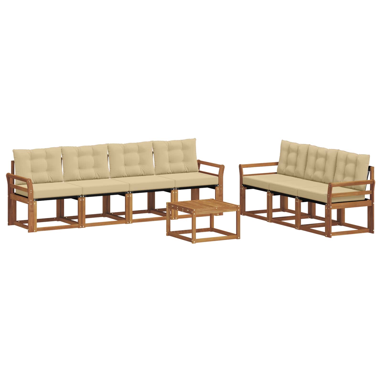 Ensemble de canapés d'extérieur 8 pcs Naturel et Beige - XIOS
