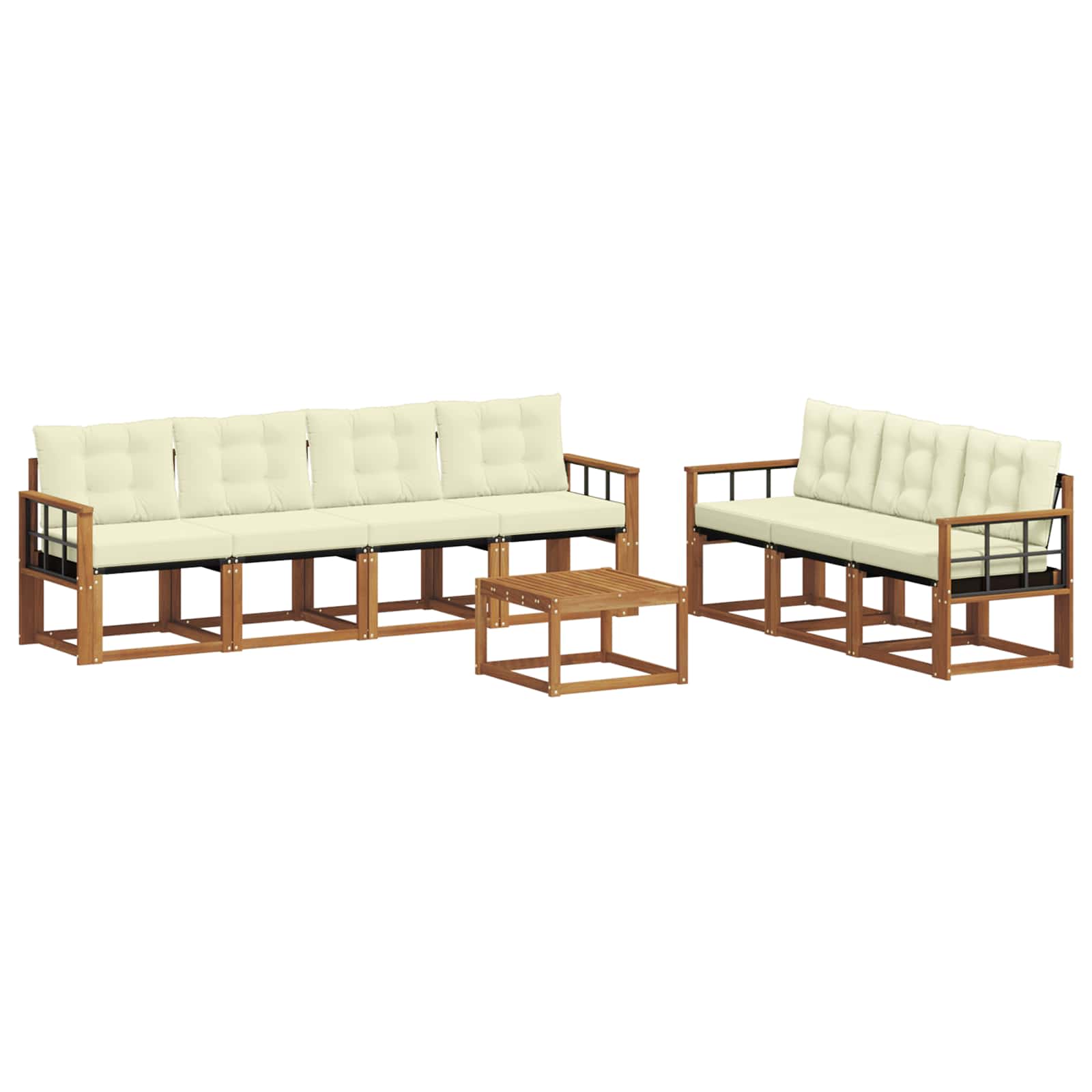 Ensemble de canapés d'extérieur 8 pcs Naturel et Crème - XIOS