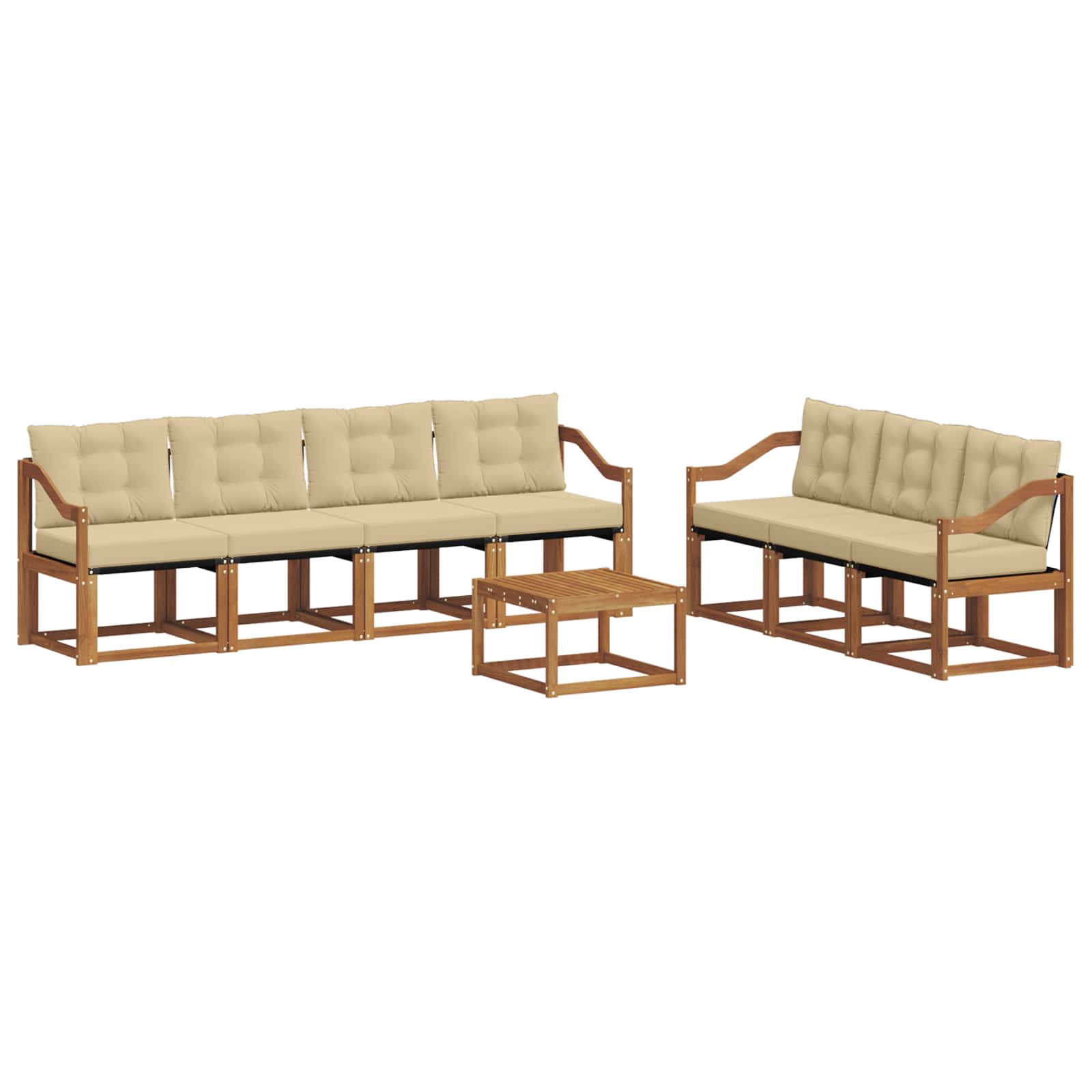 Ensemble de canapés d'extérieur 8 pcs Naturel et Beige - XIOS