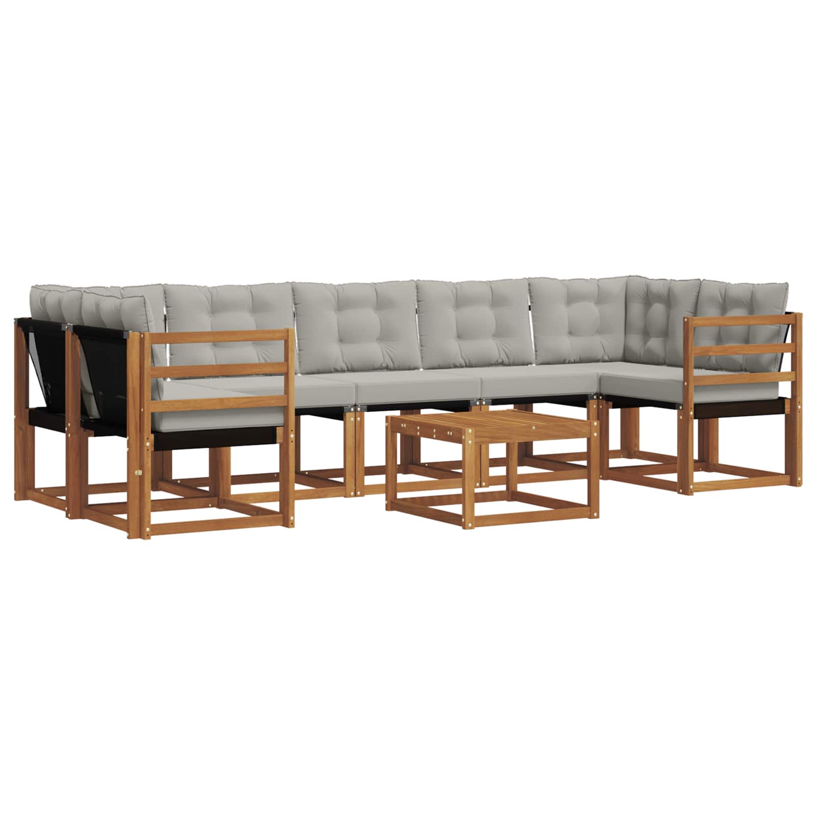 Ensemble de canapés d'extérieur 8 pcs Gris Naturel et Clair - XIOS