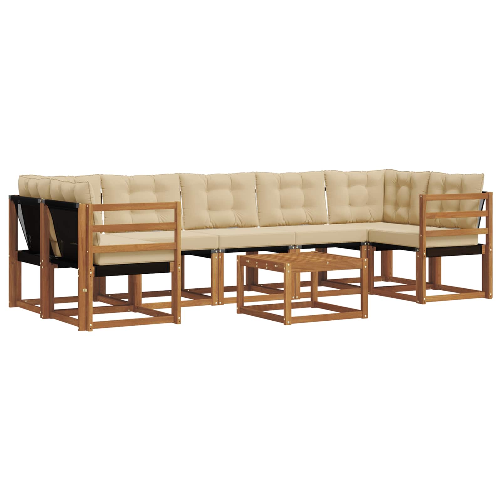 Ensemble de canapés d'extérieur 8 pcs Naturel et Beige - XIOS