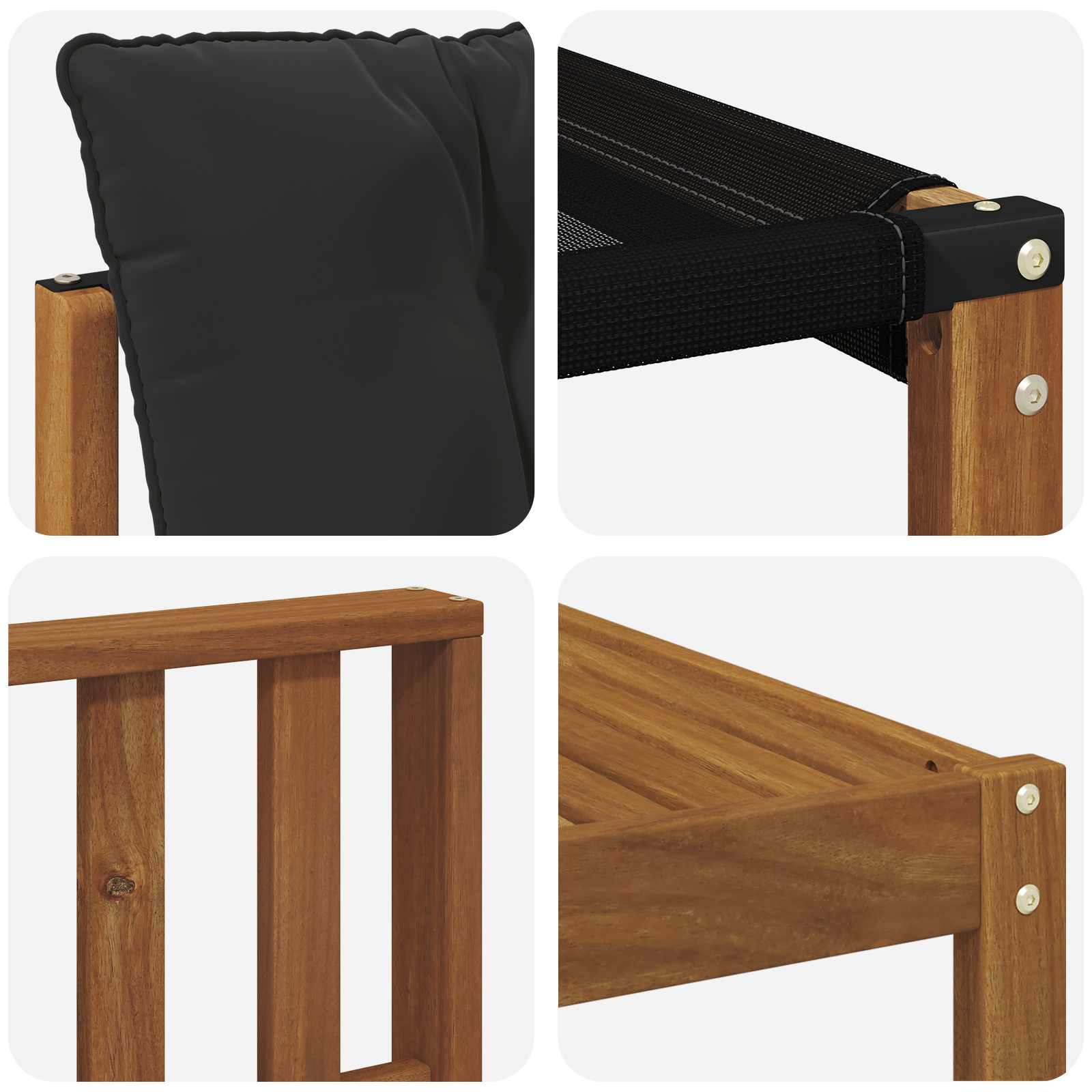 Ensemble de canapés d'extérieur 8 pcs Naturel et Noir - XIOS