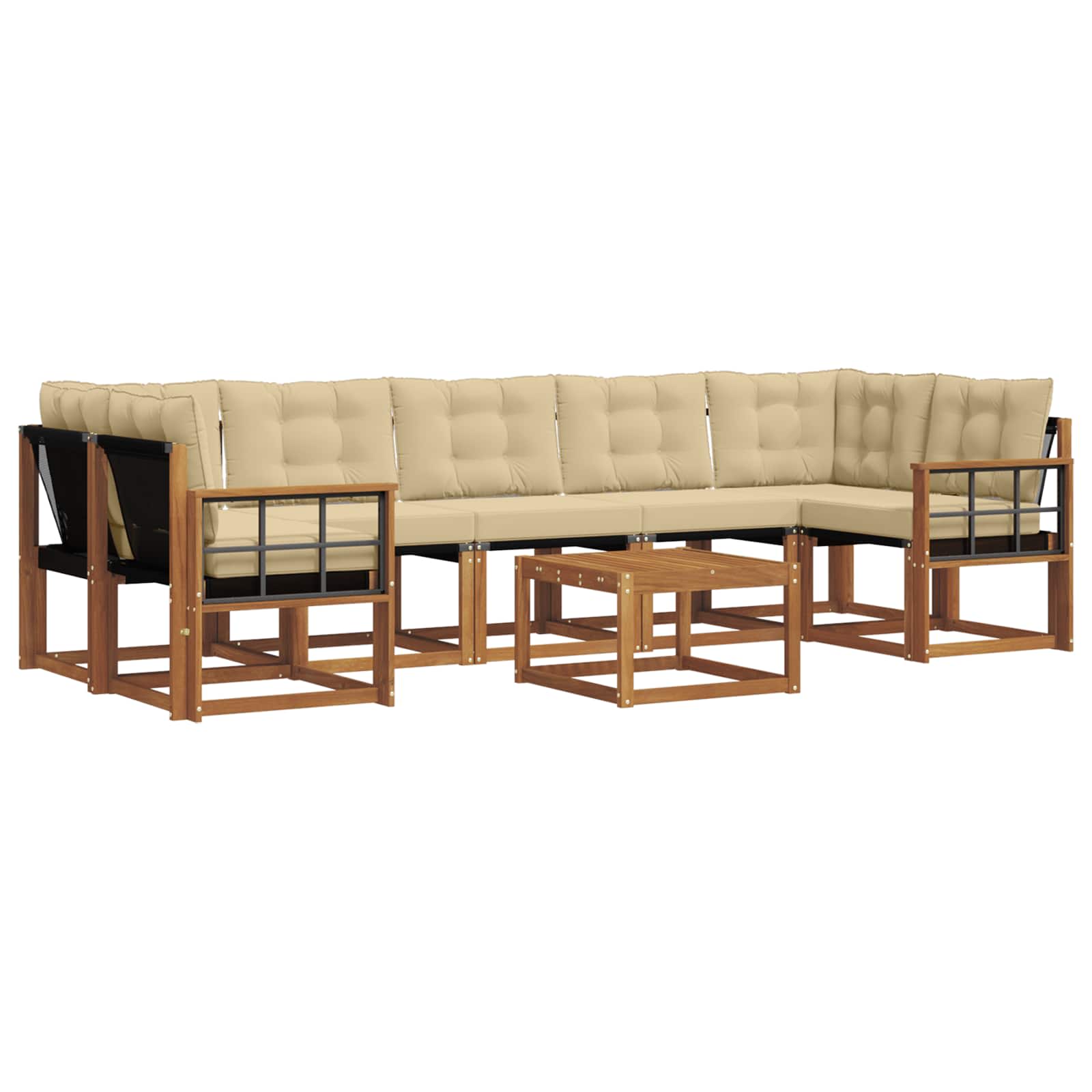 Ensemble de canapés d'extérieur 8 pcs Naturel et Beige - XIOS
