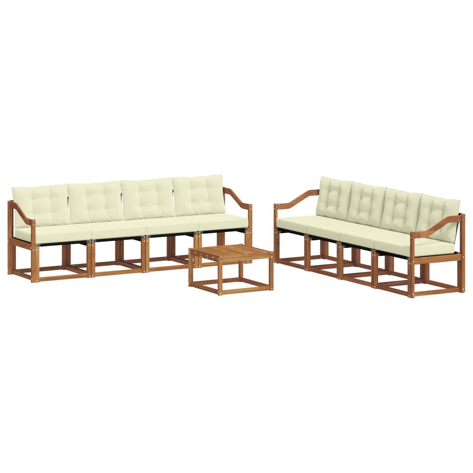 Ensemble de canapés d'extérieur 9 pcs Naturel et Crème - XIOS
