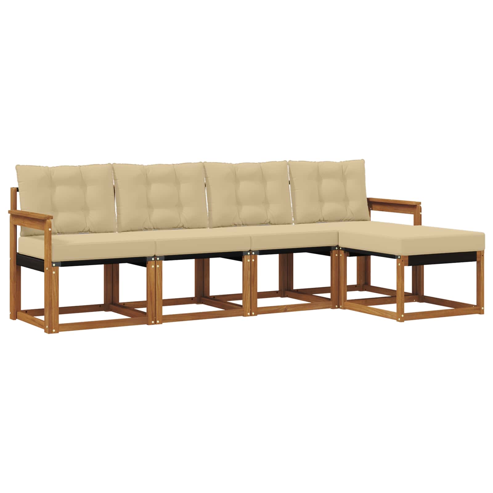 Ensemble de canapés d'extérieur 5 pcs Naturel et Beige - XIOS
