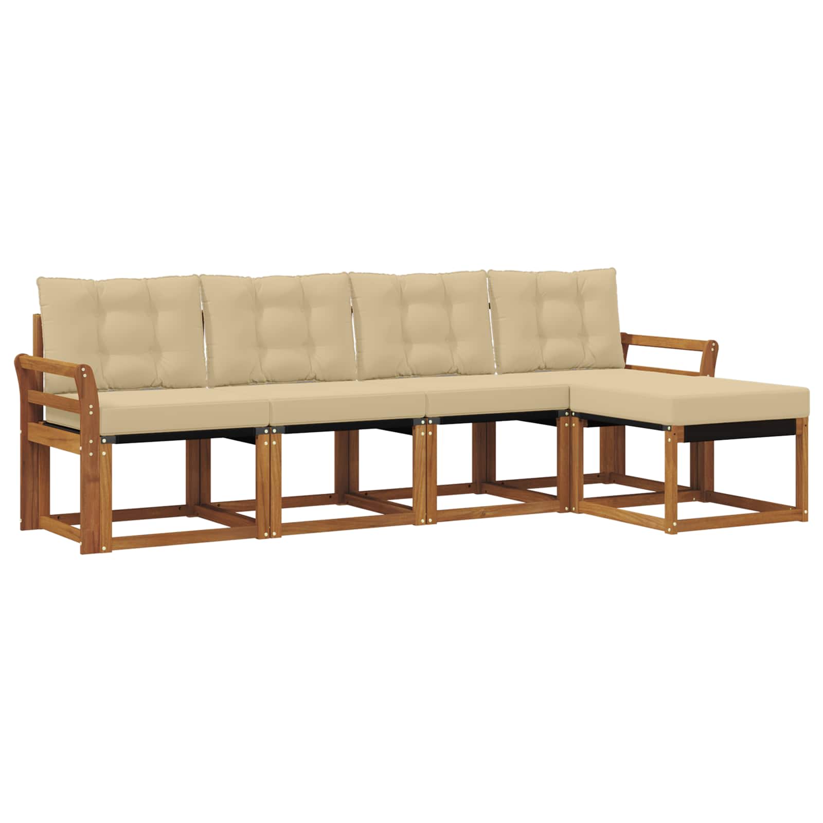 Ensemble de canapés d'extérieur 5 pcs Naturel et Beige - XIOS