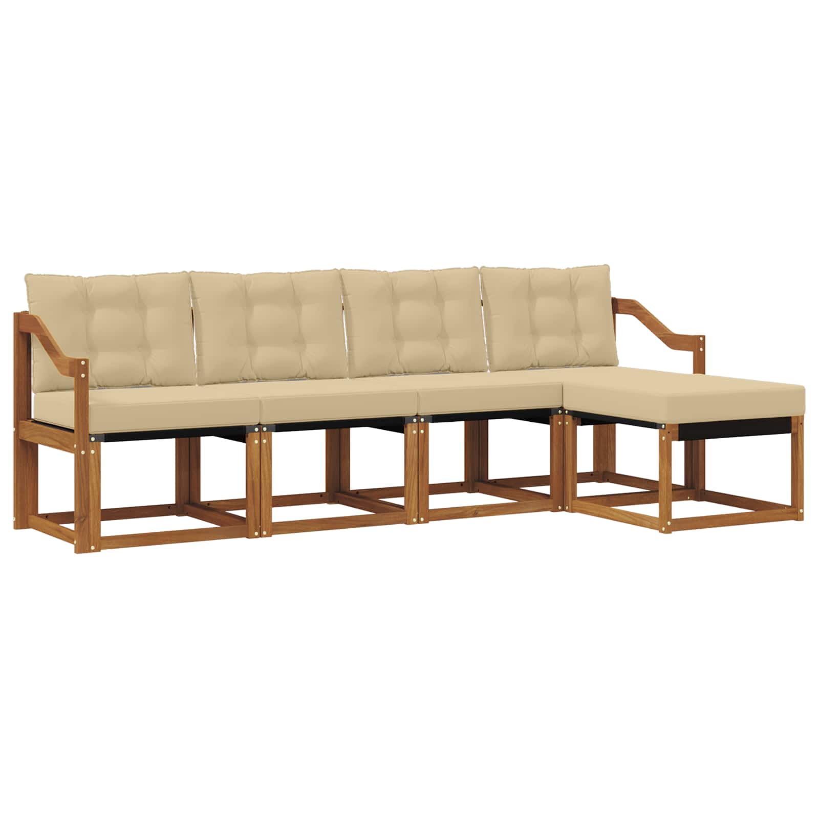 Ensemble de canapés d'extérieur 5 pcs Naturel et Beige - XIOS