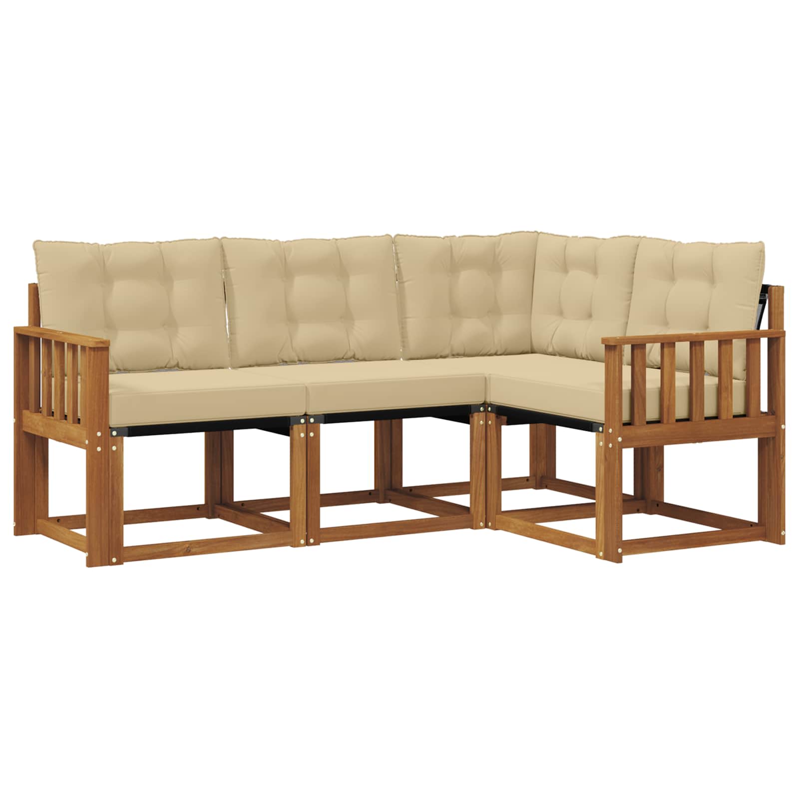 Ensemble de canapés d'extérieur 4 pcs Naturel et Beige - XIOS