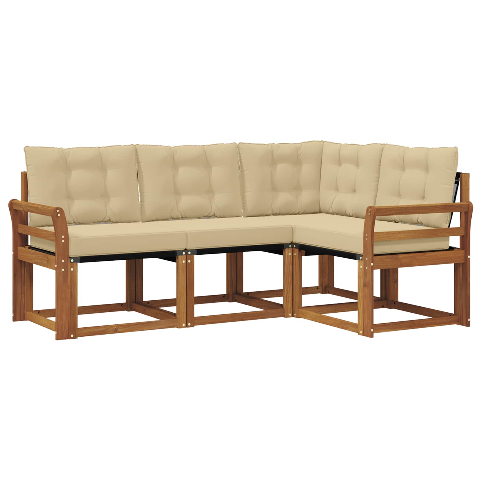 Ensemble de canapés d'extérieur 4 pcs Naturel et Beige - XIOS