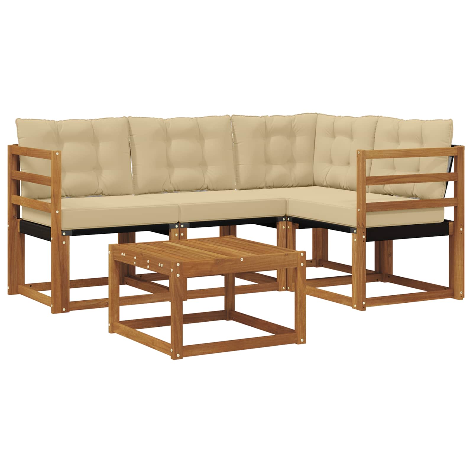 Ensemble de canapés d'extérieur 5 pcs Naturel et Beige - XIOS