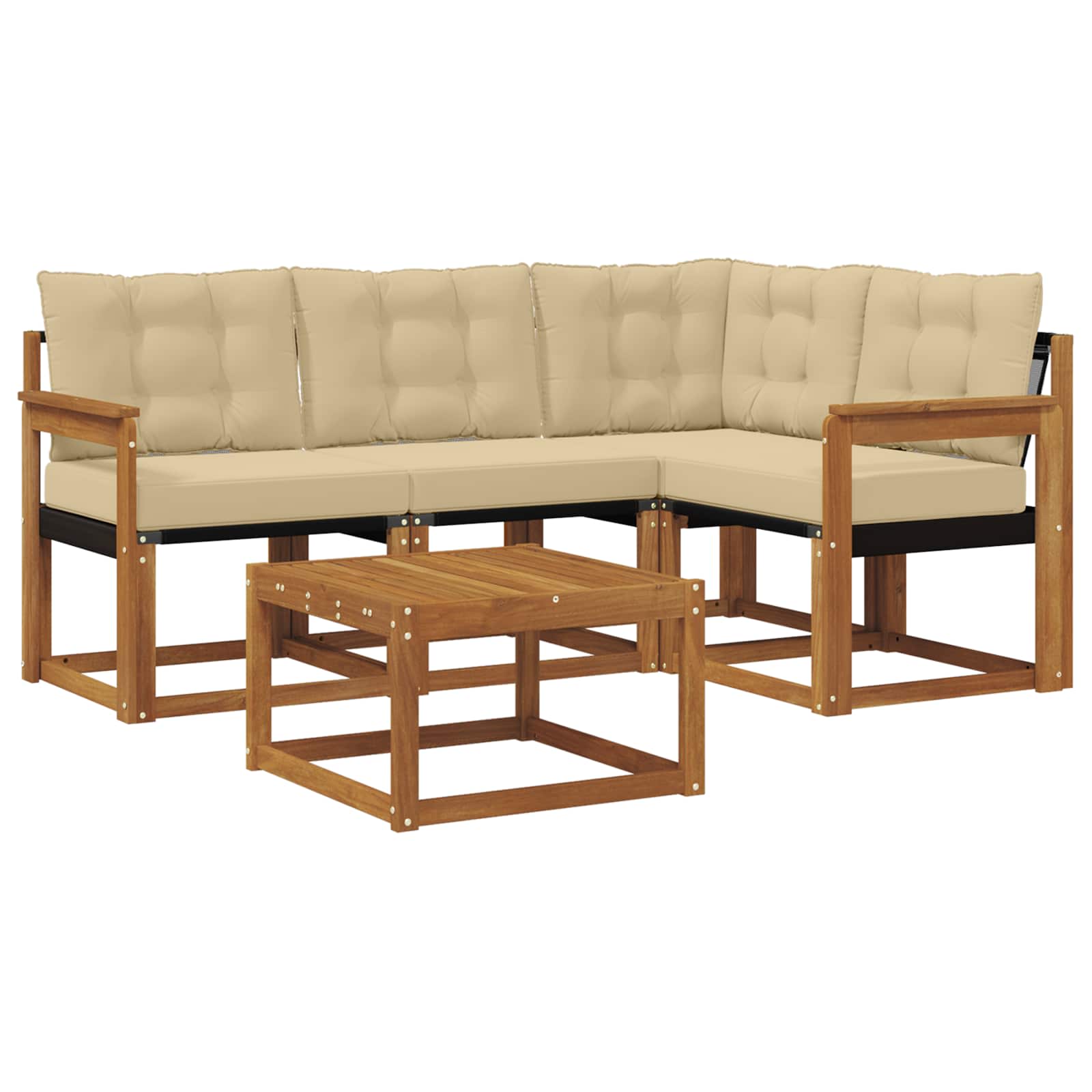 Ensemble de canapés d'extérieur 5 pcs Naturel et Beige - XIOS