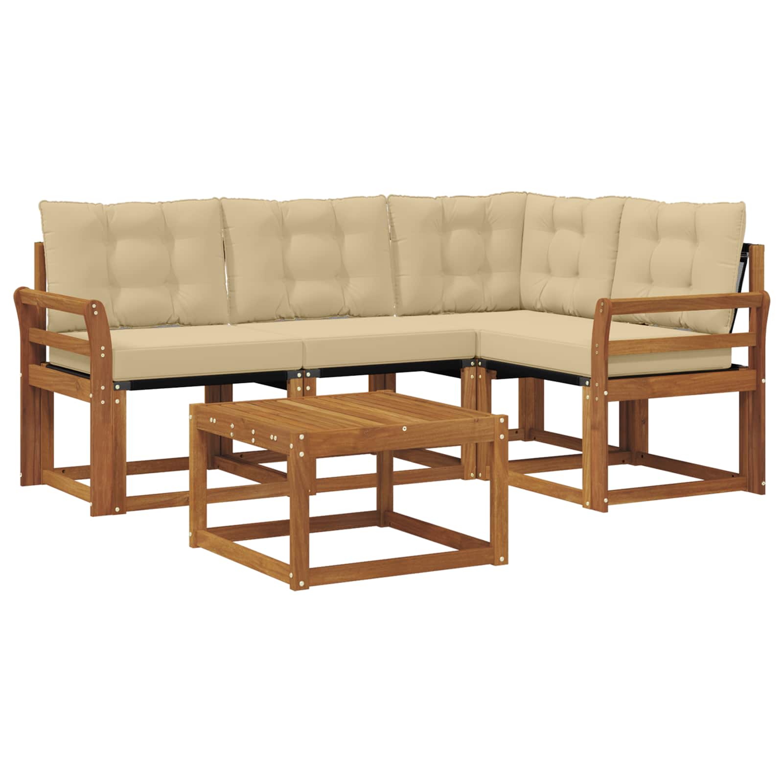 Ensemble de canapés d'extérieur 5 pcs Naturel et Beige - XIOS