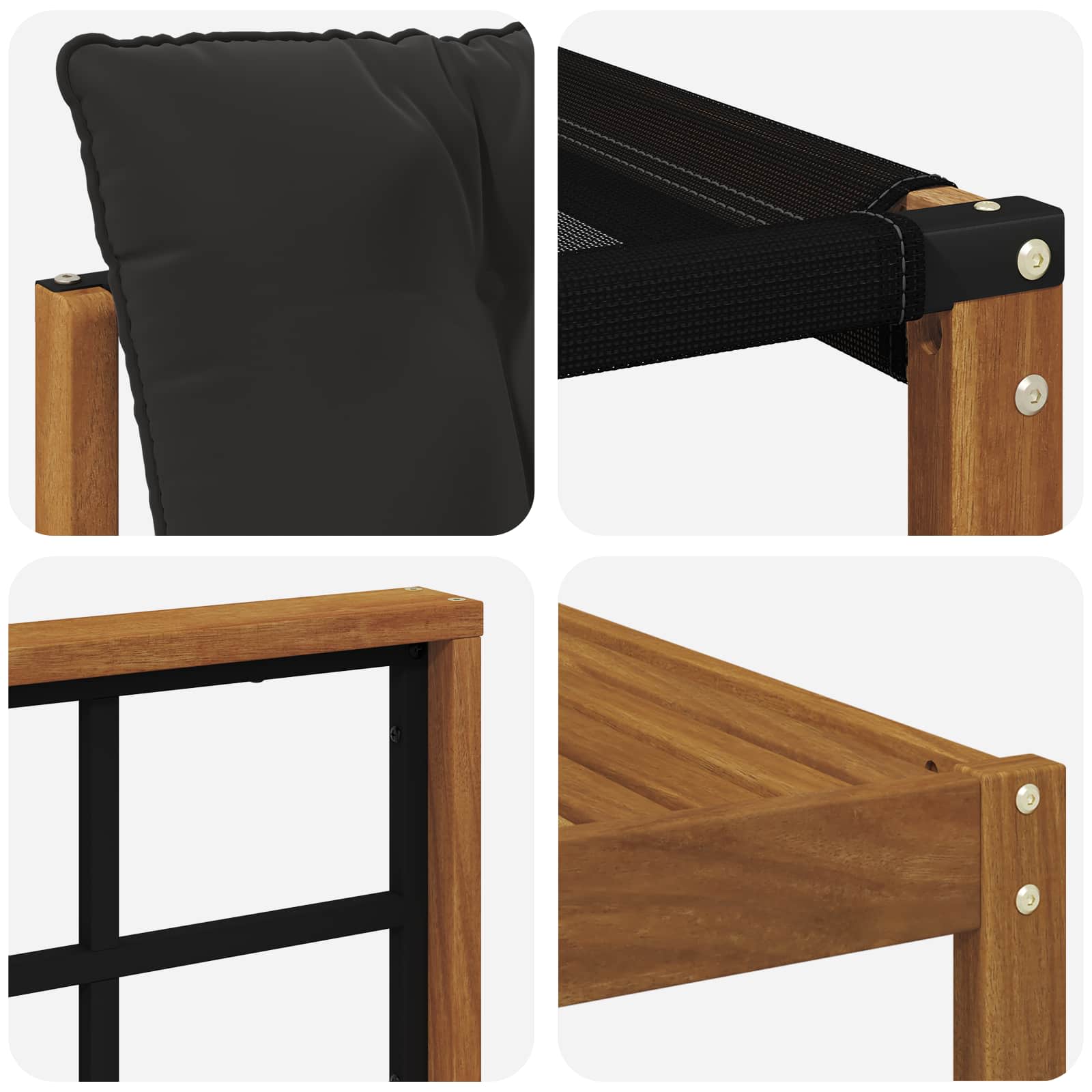 Ensemble de canapés d'extérieur 5 pcs Naturel et Noir - XIOS