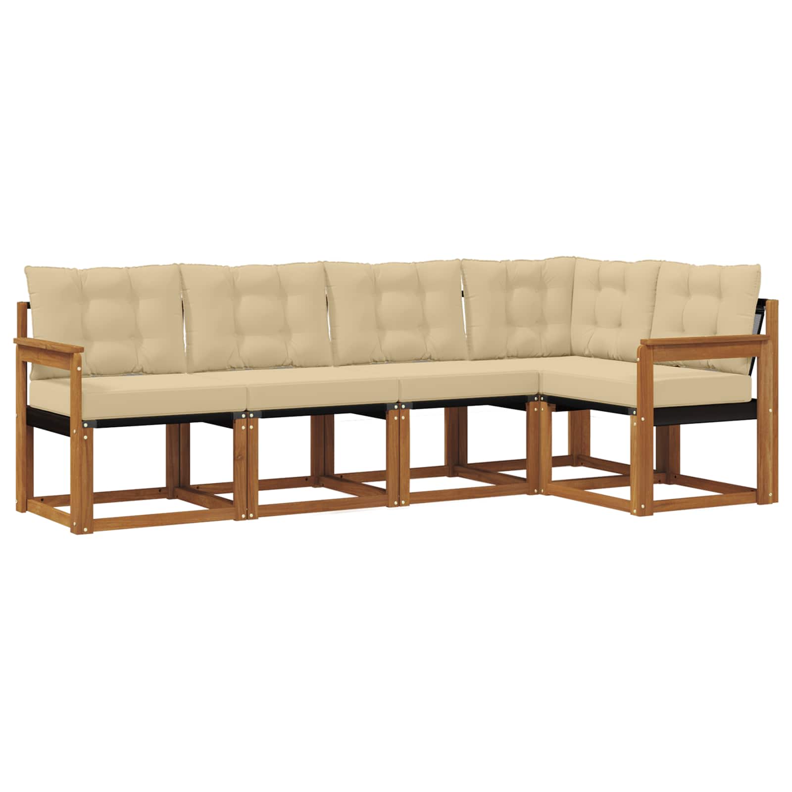 Ensemble de canapés d'extérieur 5 pcs Naturel et Beige - XIOS