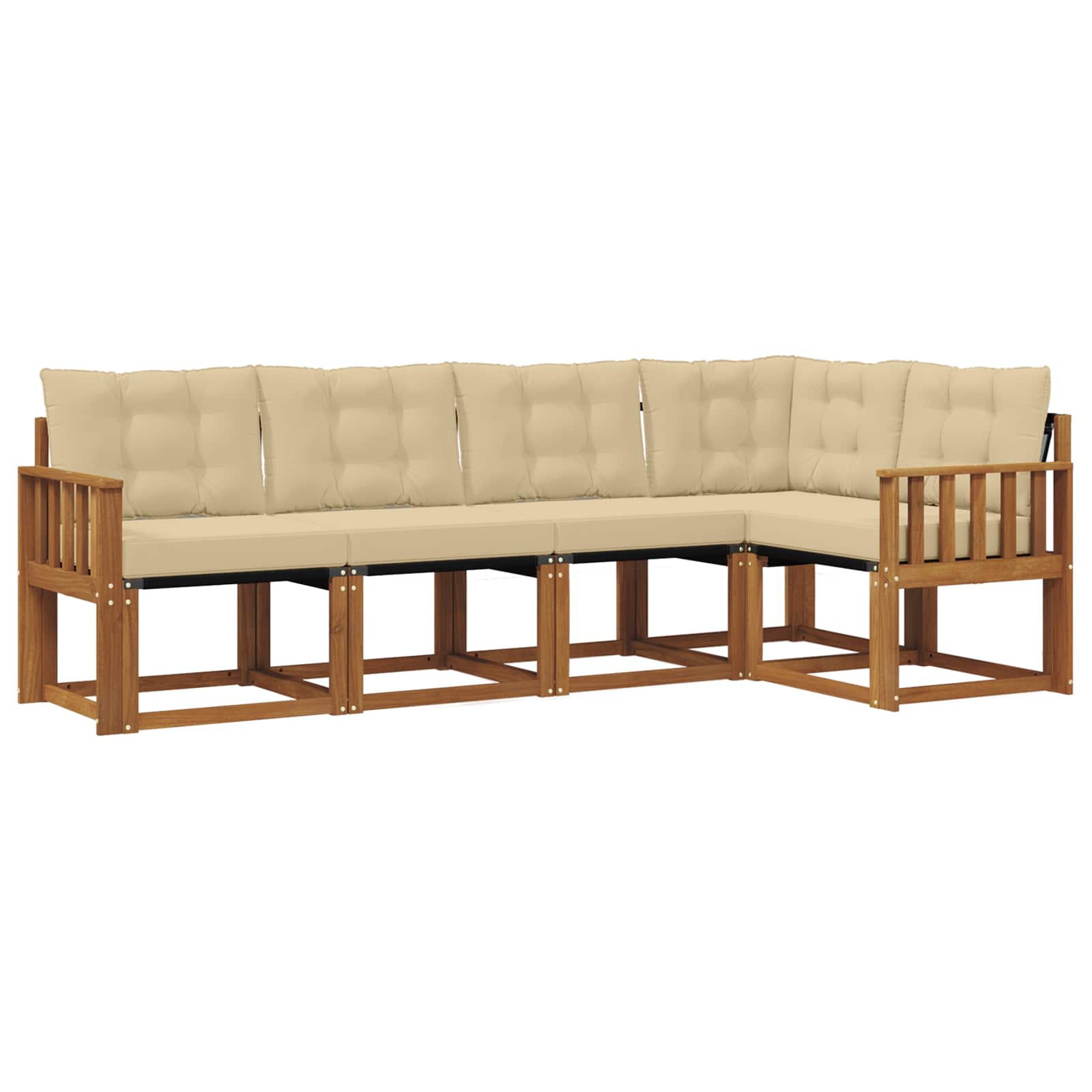 Ensemble de canapés d'extérieur 5 pcs Naturel et Beige - XIOS
