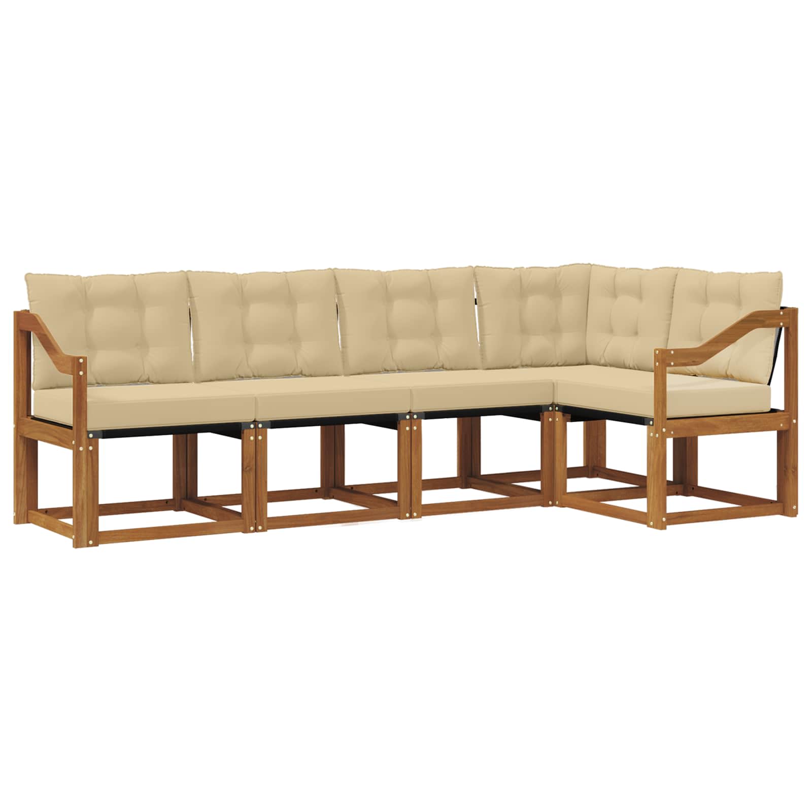 Ensemble de canapés d'extérieur 5 pcs Naturel et Beige - XIOS