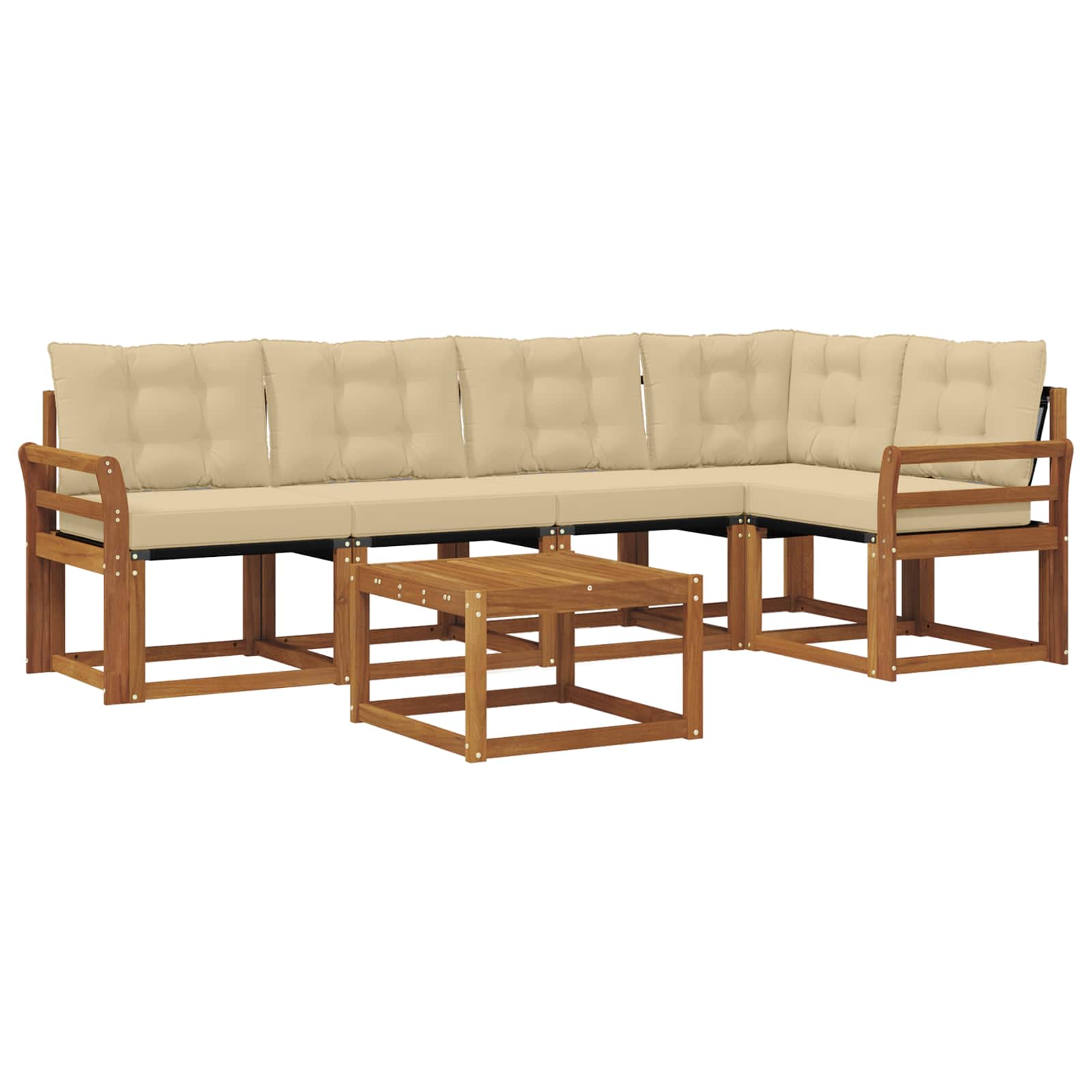 Ensemble de canapés d'extérieur 6 pcs Naturel et Beige - XIOS