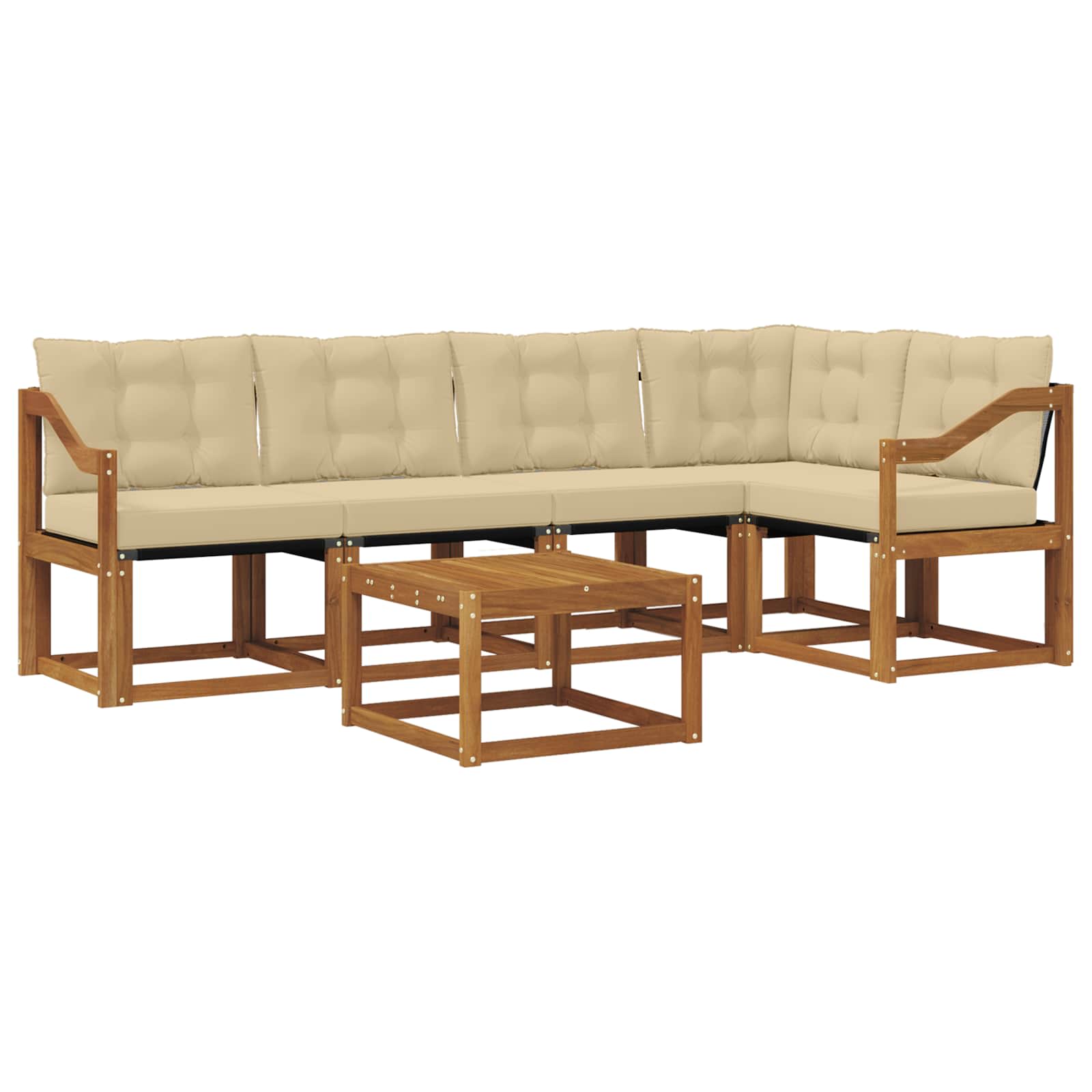 Ensemble de canapés d'extérieur 6 pcs Naturel et Beige - XIOS