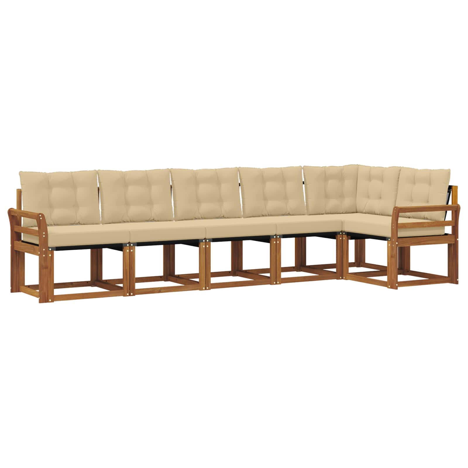 Ensemble de canapés d'extérieur 6 pcs Naturel et Beige - XIOS
