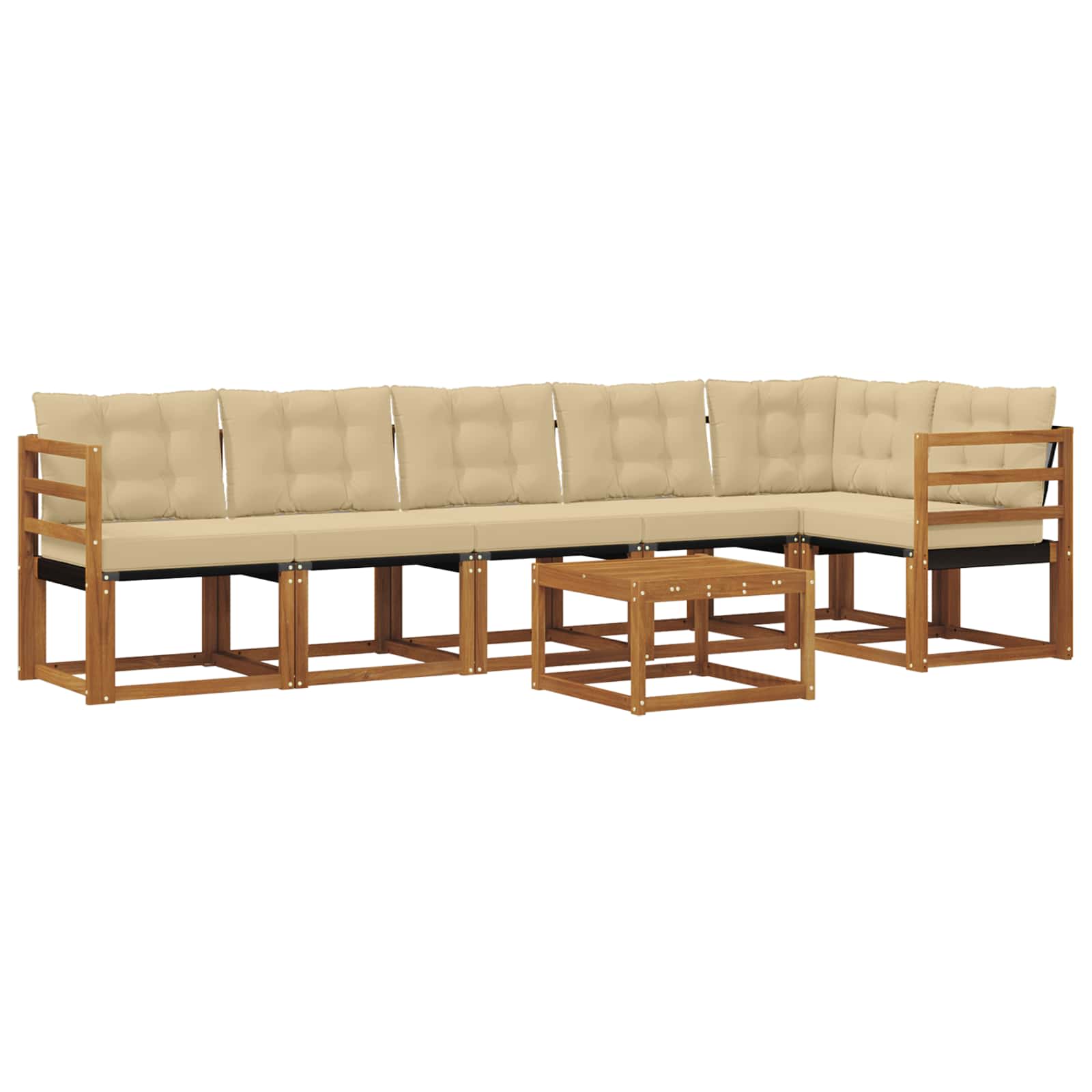 Ensemble de canapés d'extérieur 7 pcs Naturel et Beige - XIOS