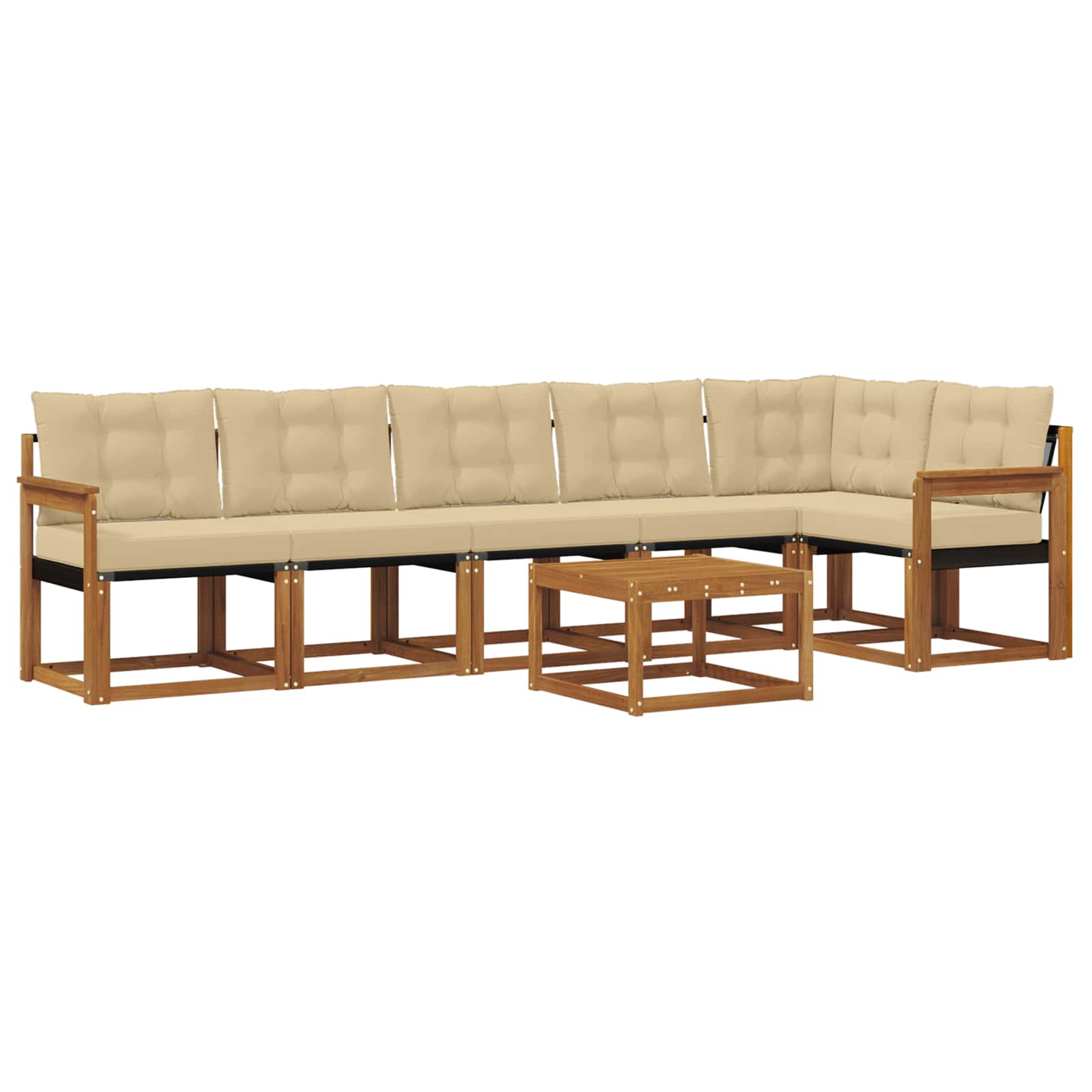Ensemble de canapés d'extérieur 7 pcs Naturel et Beige - XIOS