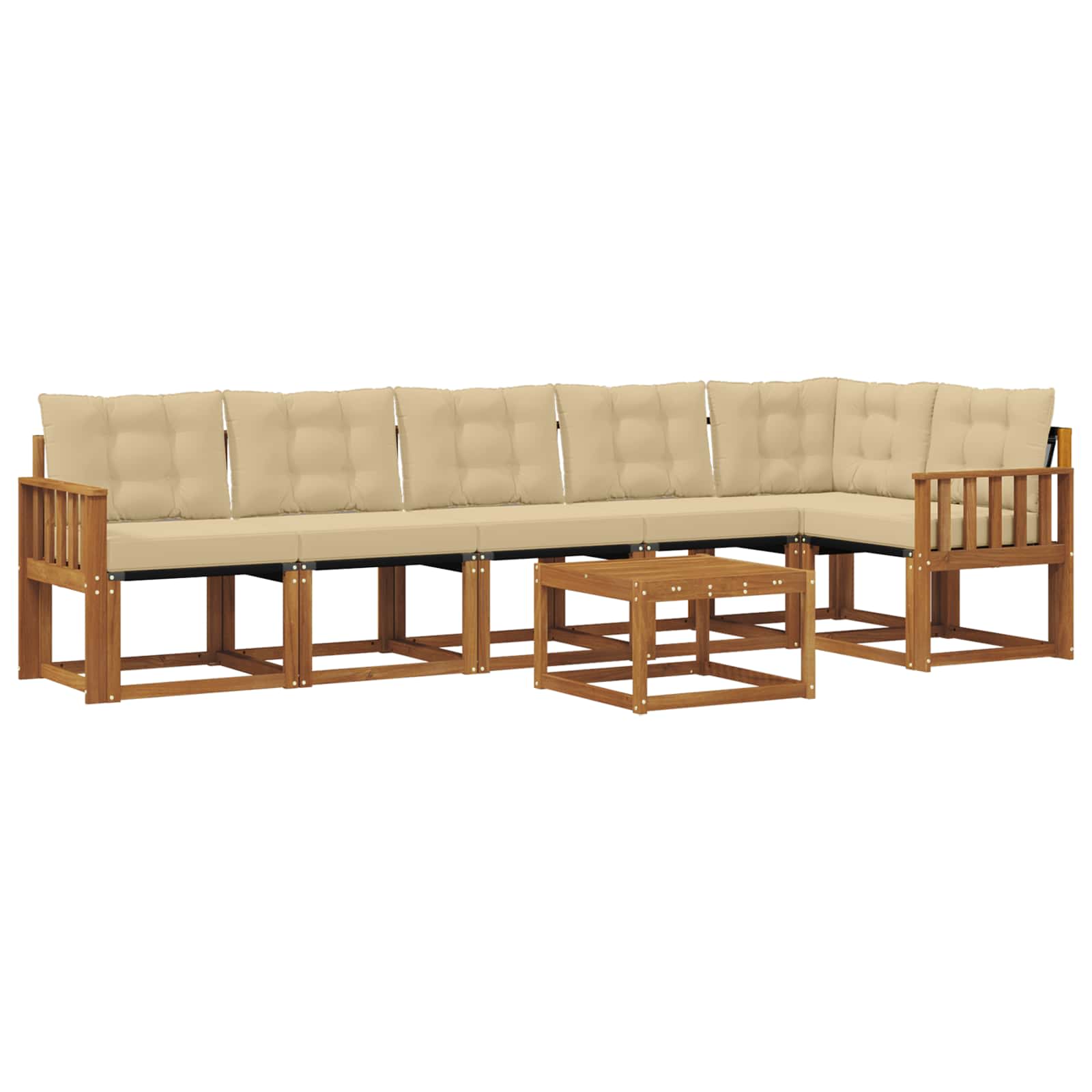 Ensemble de canapés d'extérieur 7 pcs Naturel et Beige - XIOS