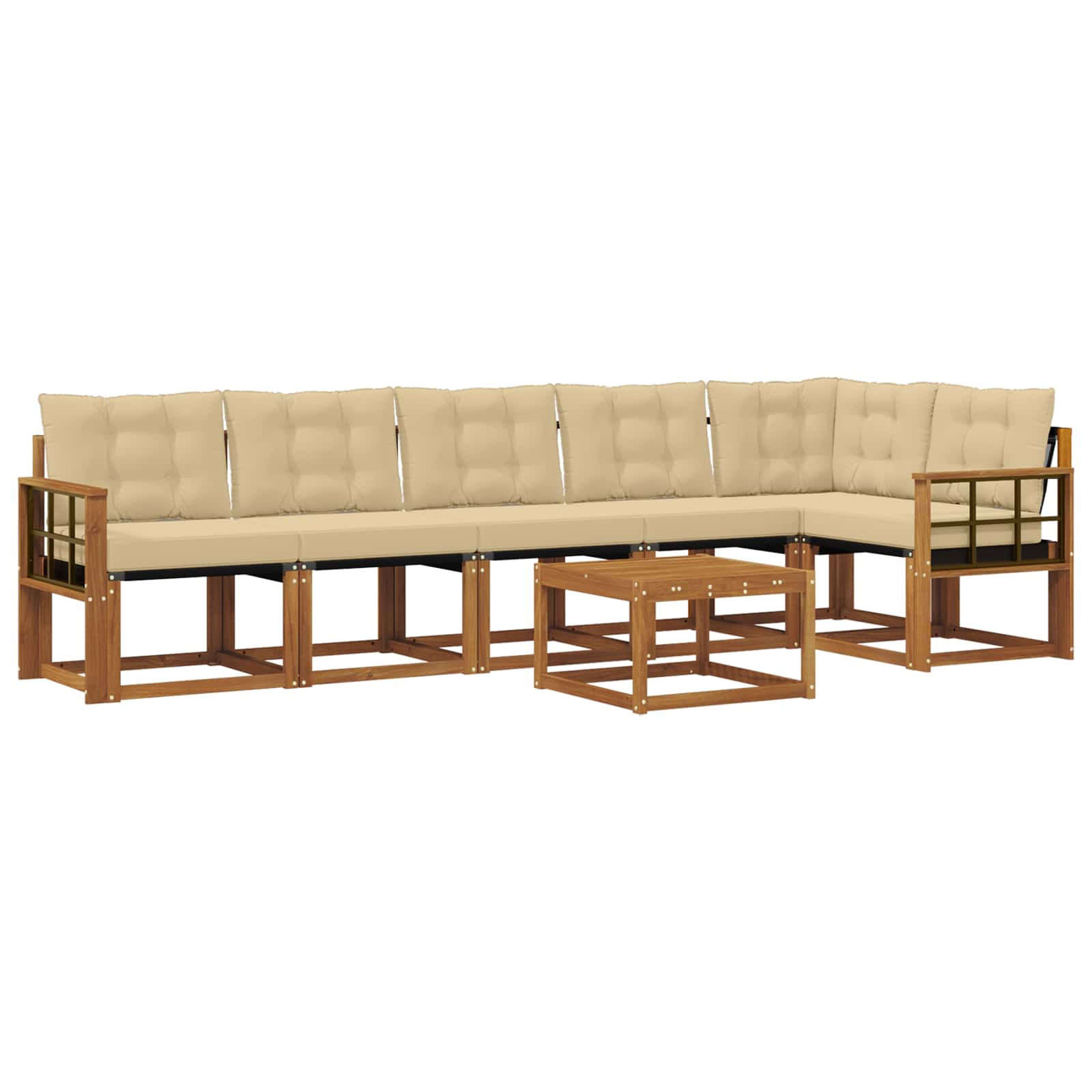 Ensemble de canapés d'extérieur 7 pcs Naturel et Beige - XIOS