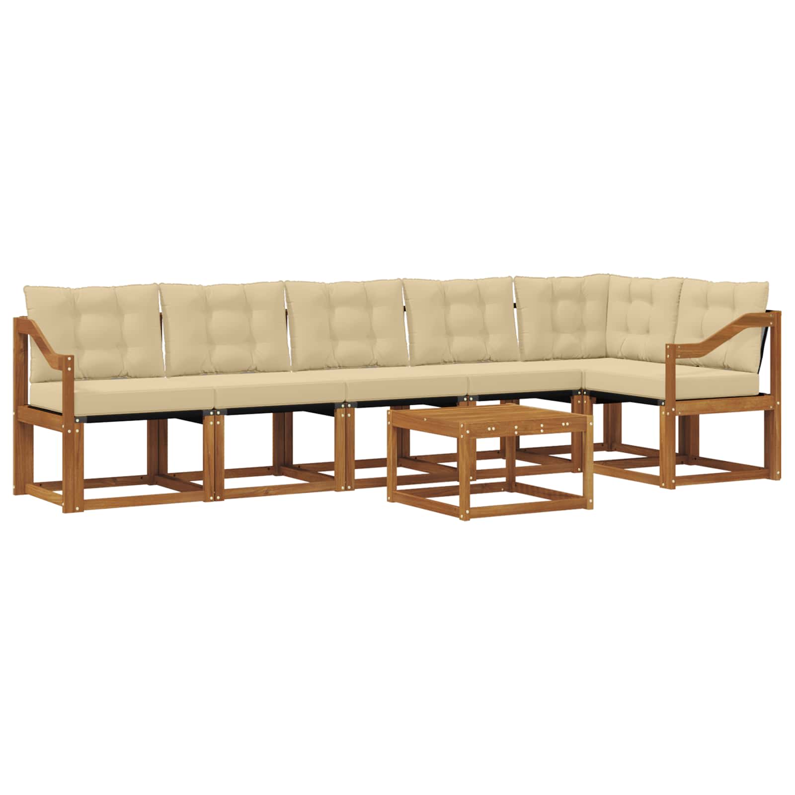 Ensemble de canapés d'extérieur 7 pcs Naturel et Beige - XIOS