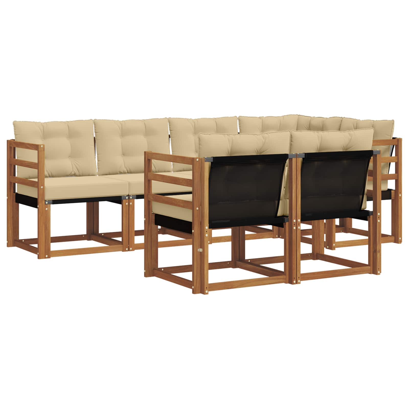 Ensemble de canapés d'extérieur 7 pcs Naturel et Beige - XIOS