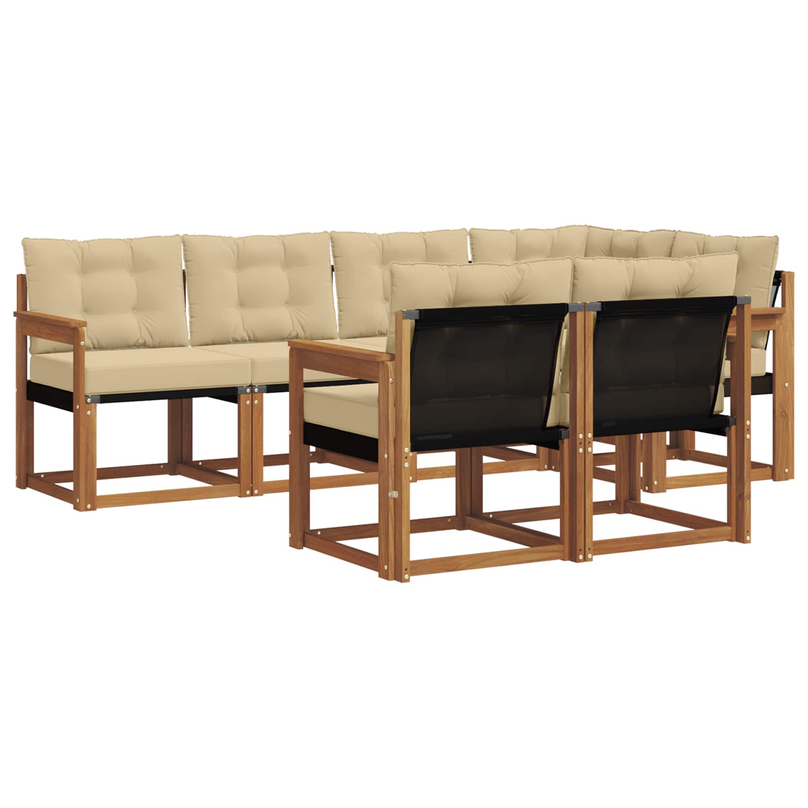 Ensemble de canapés d'extérieur 7 pcs Naturel et Beige - XIOS