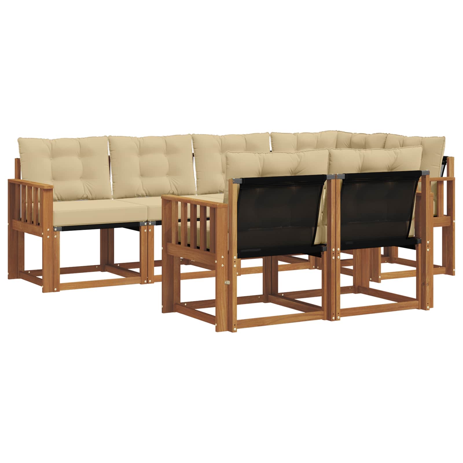 Ensemble de canapés d'extérieur 7 pcs Naturel et Beige - XIOS