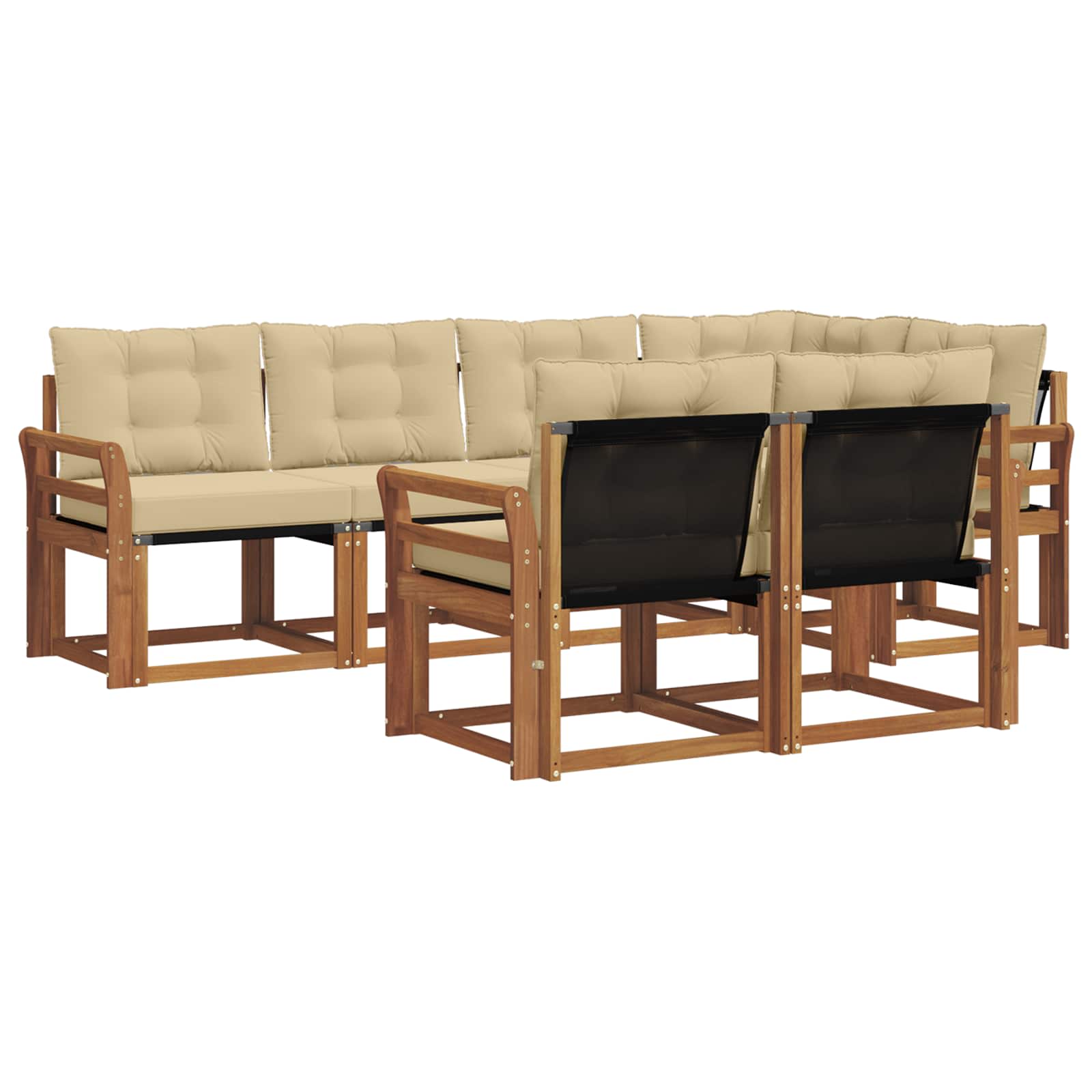 Ensemble de canapés d'extérieur 7 pcs Naturel et Beige - XIOS