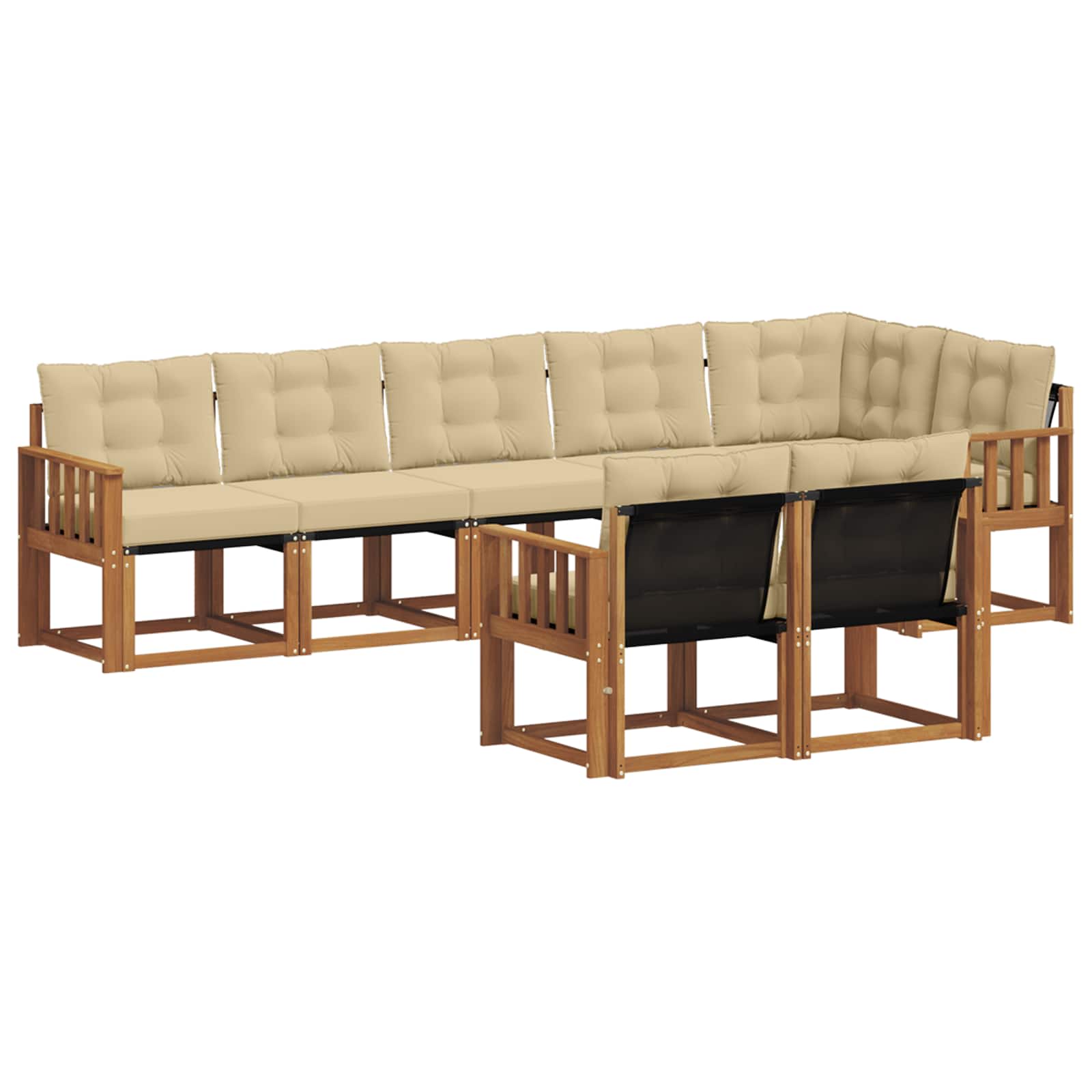 Ensemble de canapés d'extérieur 8 pcs Naturel et Beige - XIOS