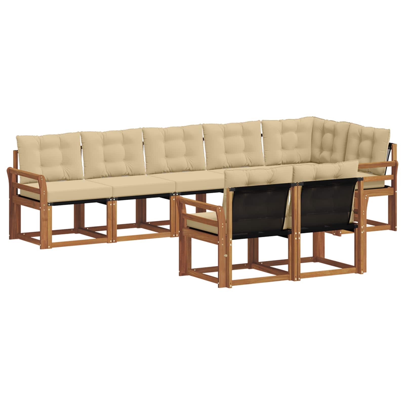 Ensemble de canapés d'extérieur 8 pcs Naturel et Beige - XIOS