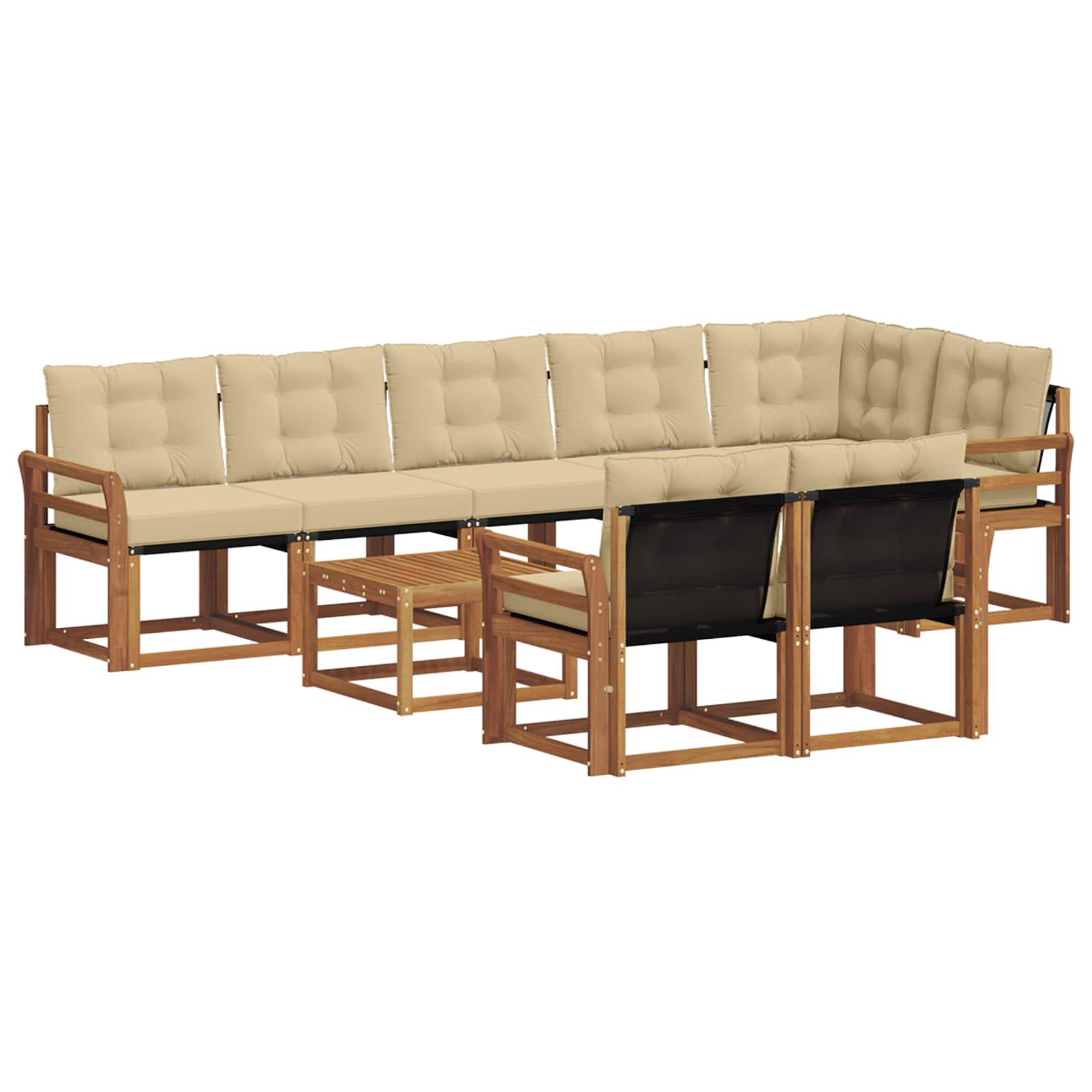 Ensemble de canapés d'extérieur 9 pcs Naturel et Beige - XIOS