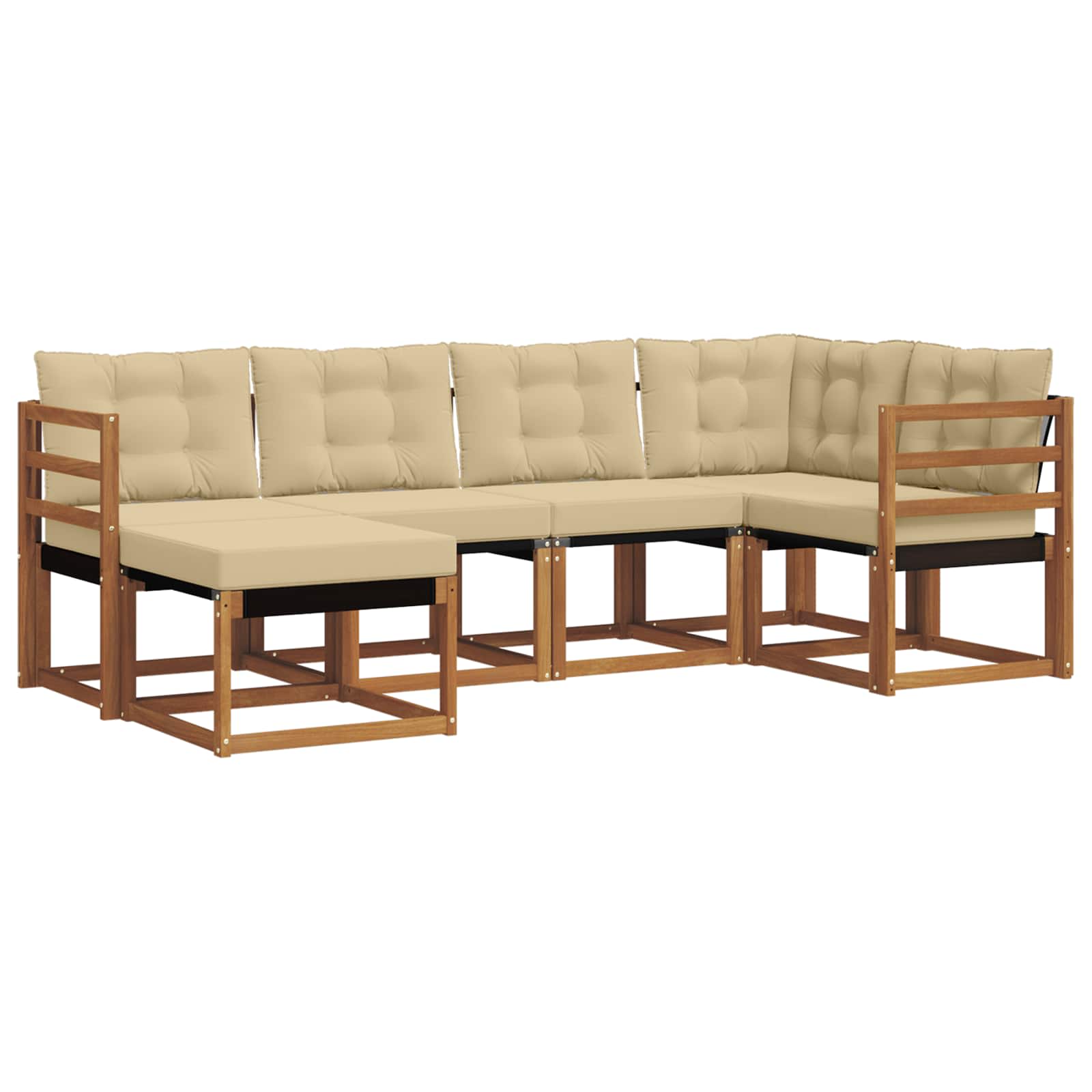 Ensemble de canapés d'extérieur 6 pcs Naturel et Beige - XIOS