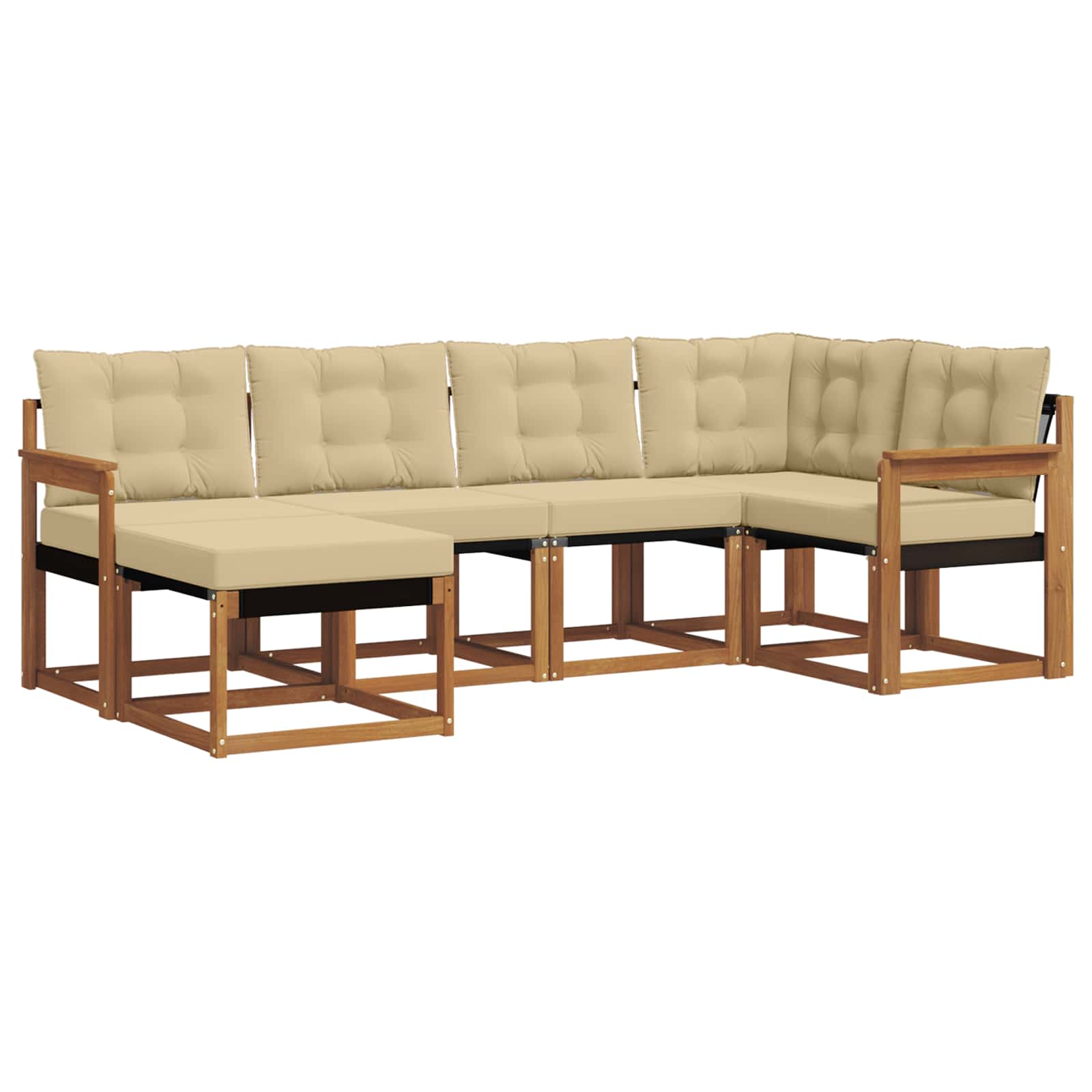 Ensemble de canapés d'extérieur 6 pcs Naturel et Beige - XIOS