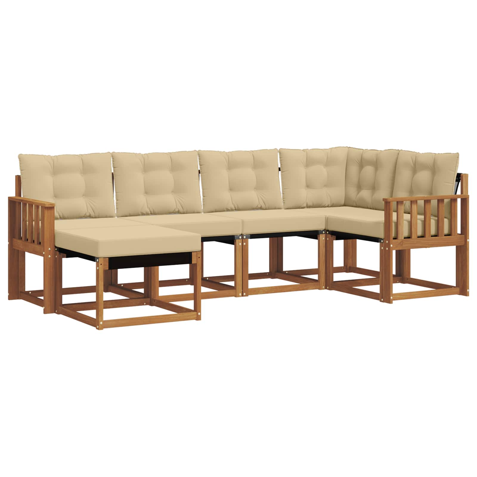 Ensemble de canapés d'extérieur 6 pcs Naturel et Beige - XIOS