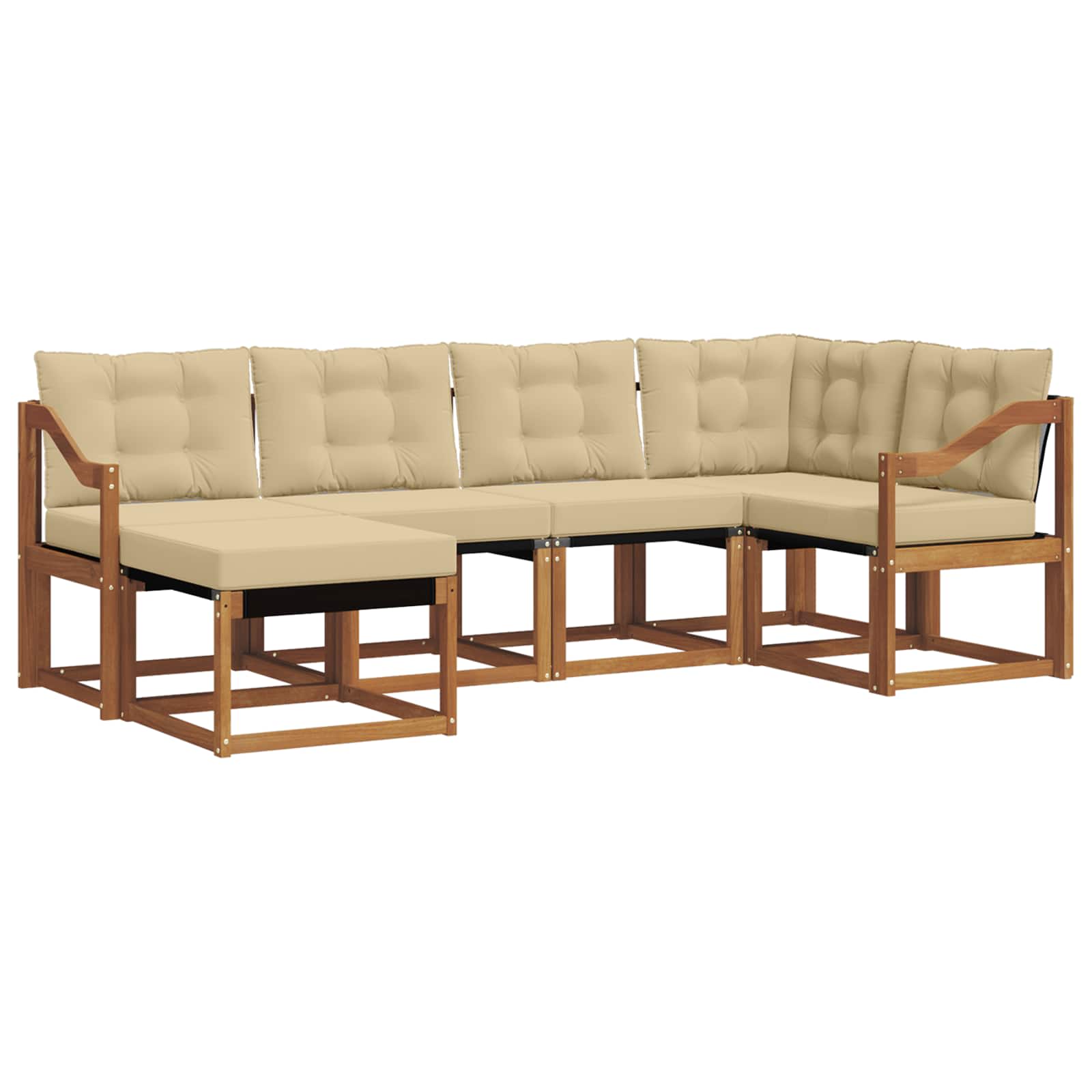 Ensemble de canapés d'extérieur 6 pcs Naturel et Beige - XIOS