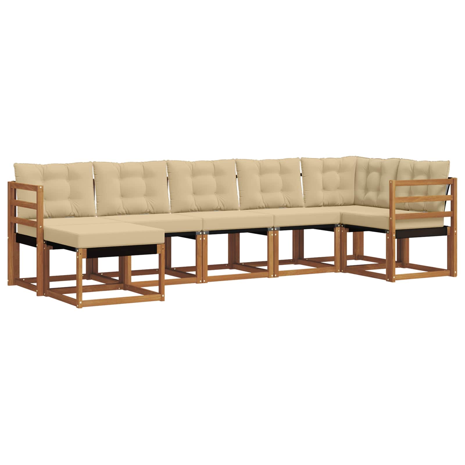 Ensemble de canapés d'extérieur 7 pcs Naturel et Beige - XIOS