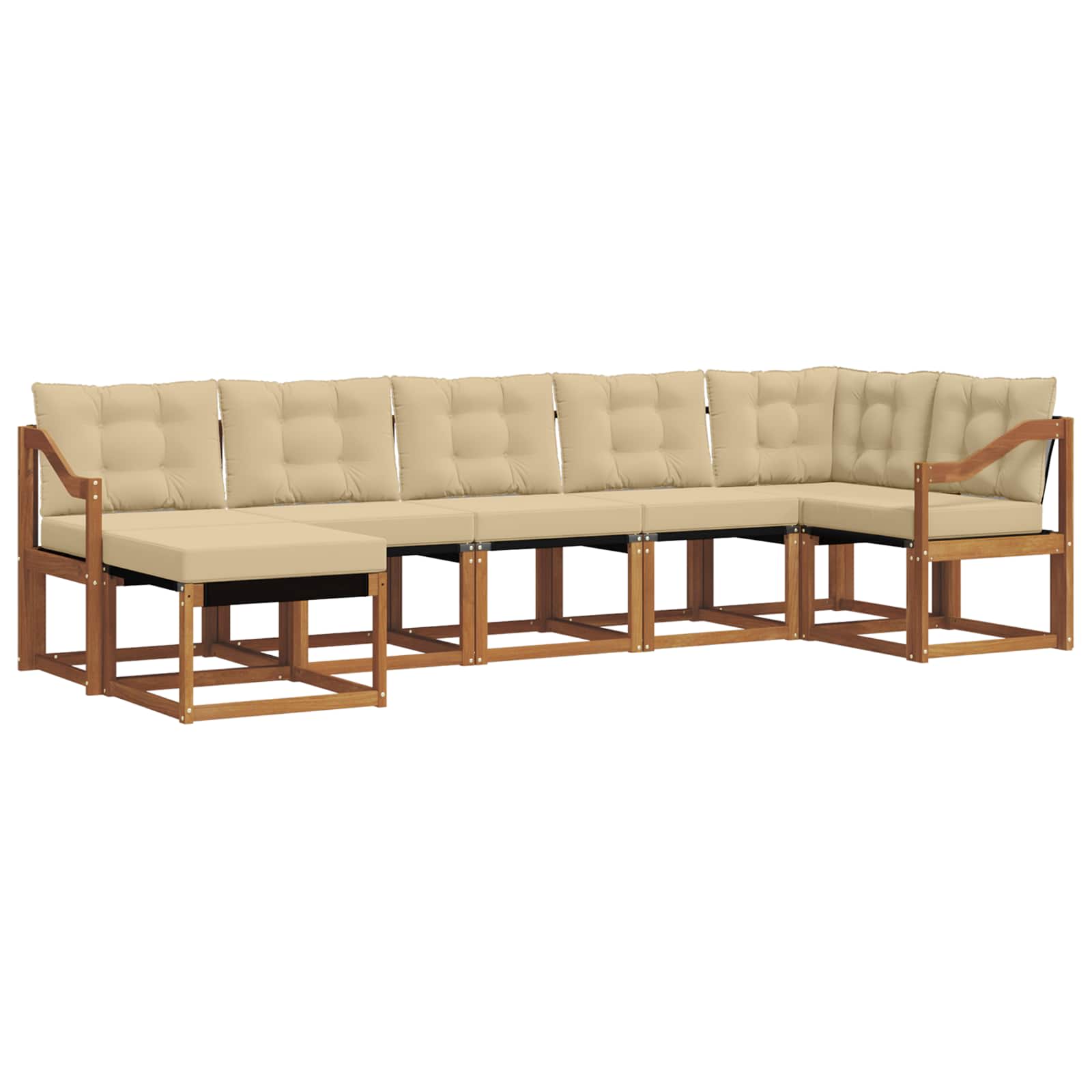 Ensemble de canapés d'extérieur 7 pcs Naturel et Beige - XIOS