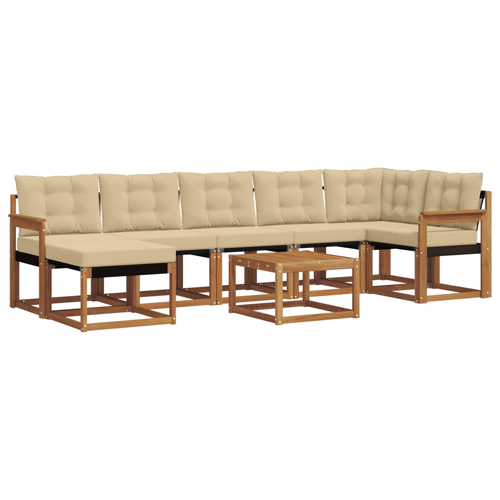 Ensemble de canapés d'extérieur 8 pcs Naturel et Beige - XIOS