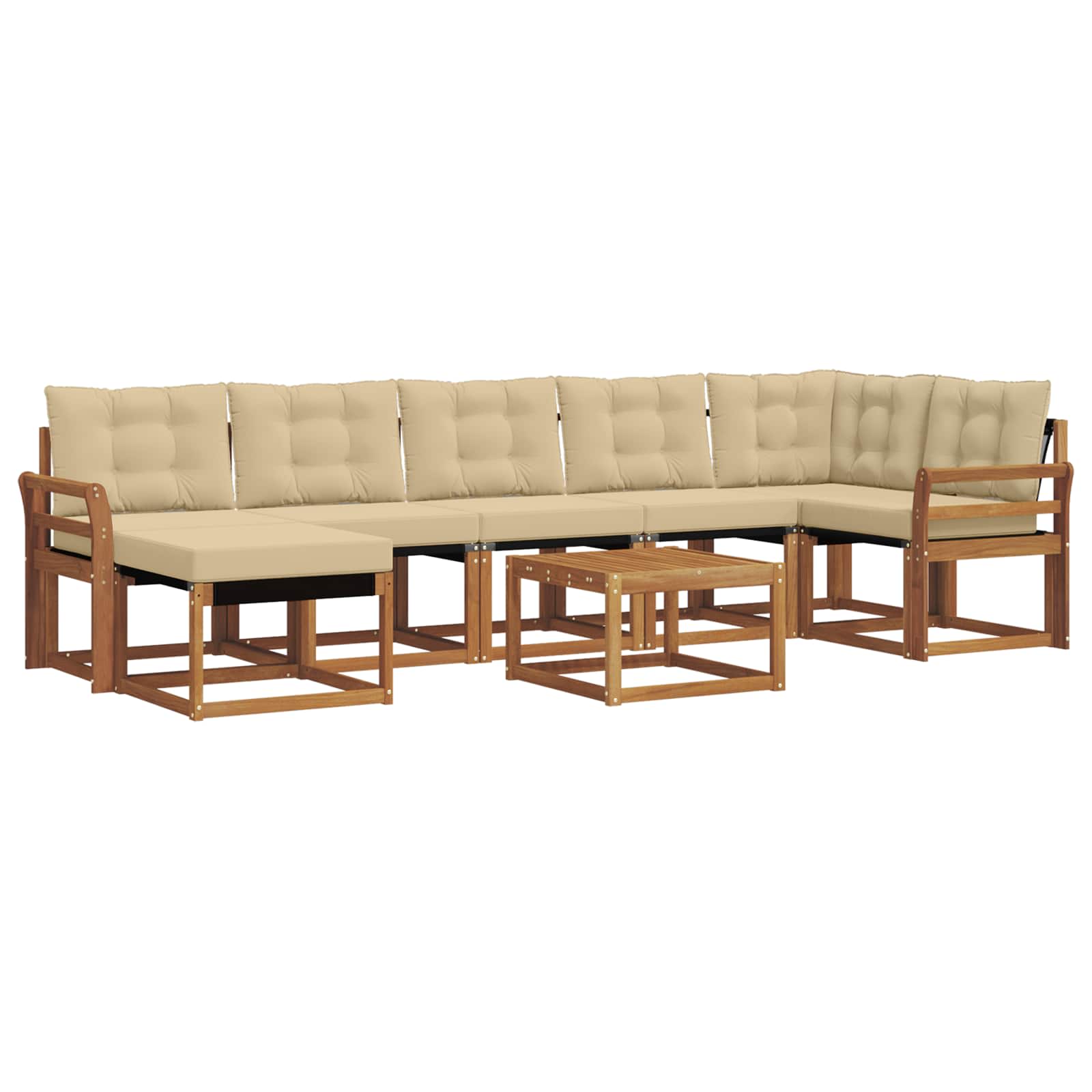 Ensemble de canapés d'extérieur 8 pcs Naturel et Beige - XIOS