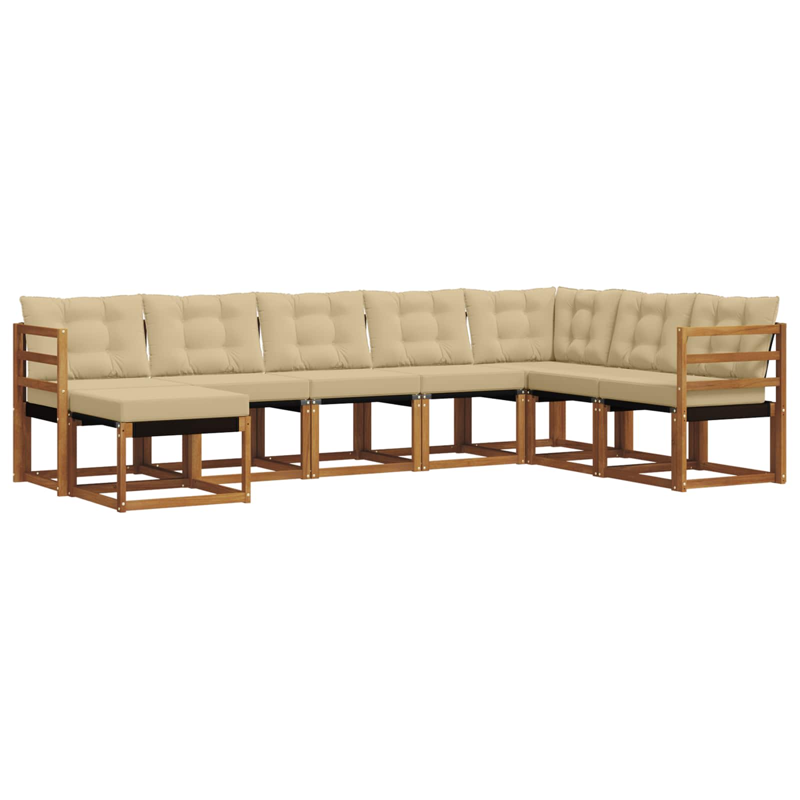 Ensemble de canapés d'extérieur 8 pcs Naturel et Beige - XIOS