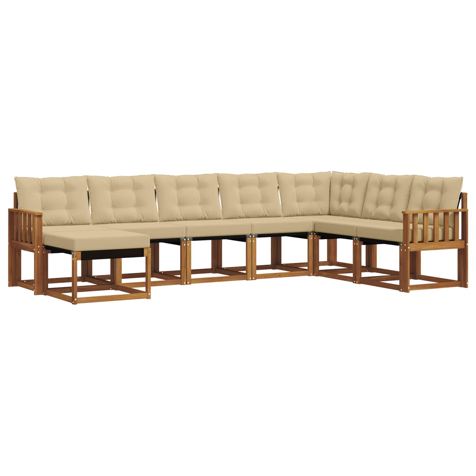 Ensemble de canapés d'extérieur 8 pcs Naturel et Beige - XIOS