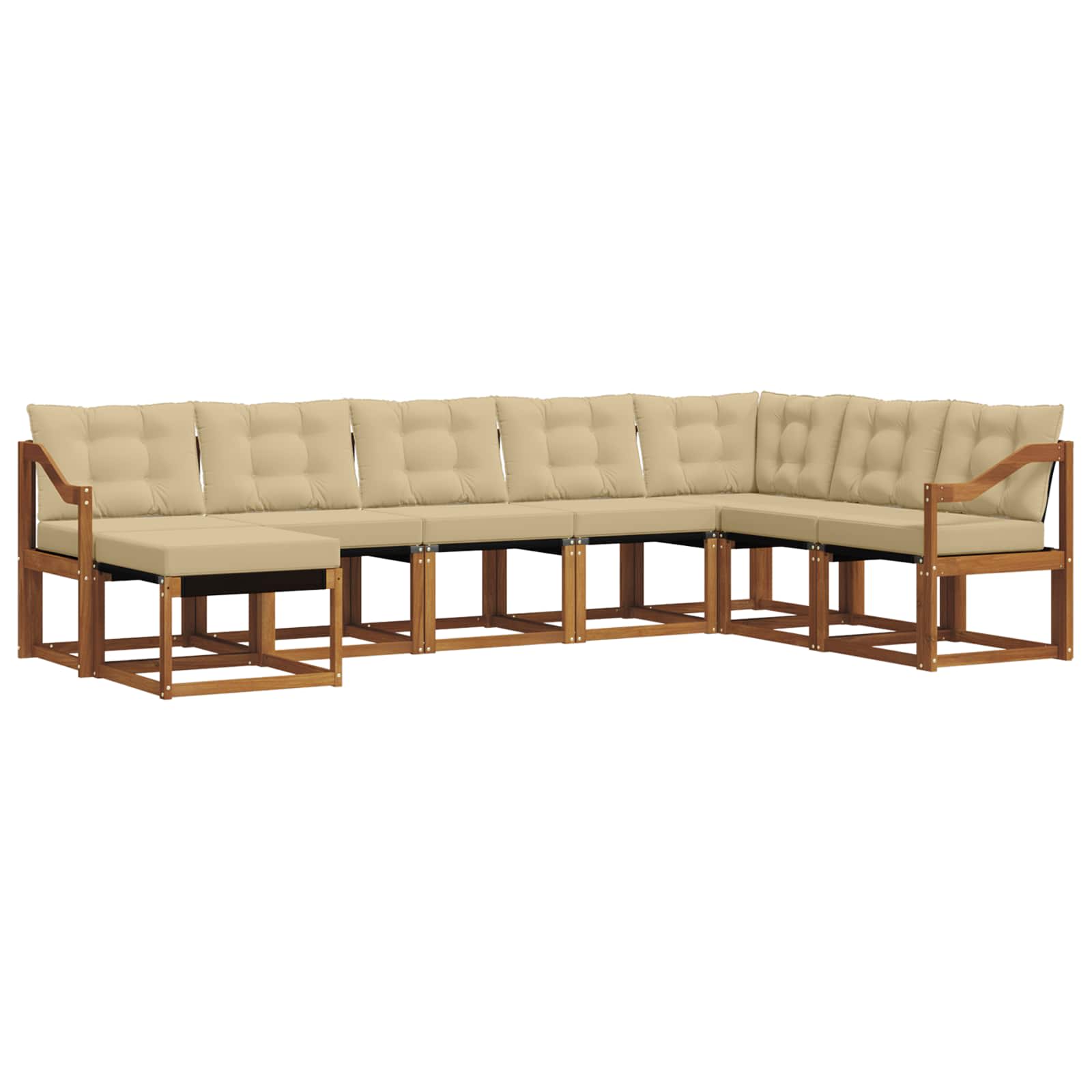 Ensemble de canapés d'extérieur 8 pcs Naturel et Beige - XIOS