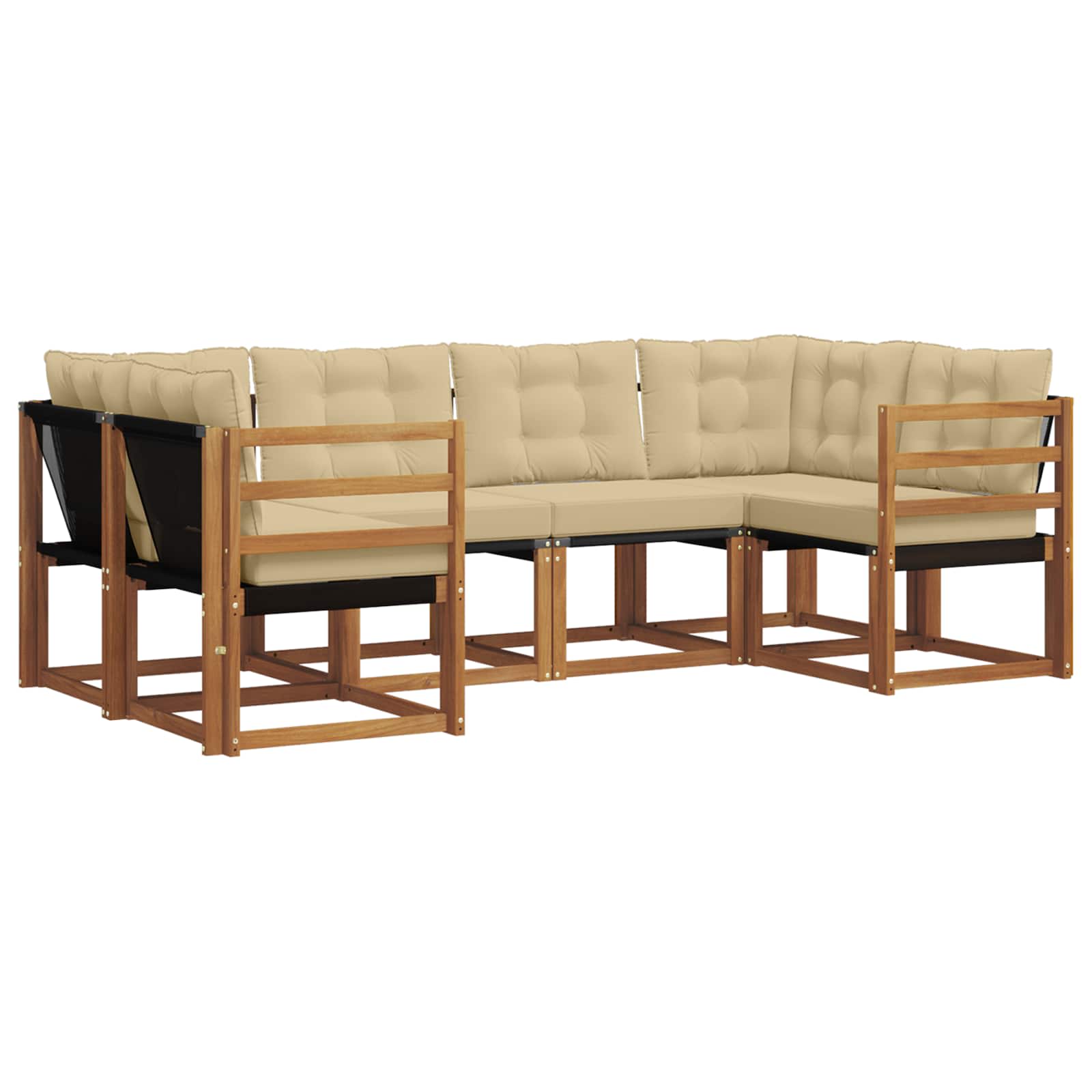 Ensemble de canapés d'extérieur 6 pcs Naturel et Beige - XIOS