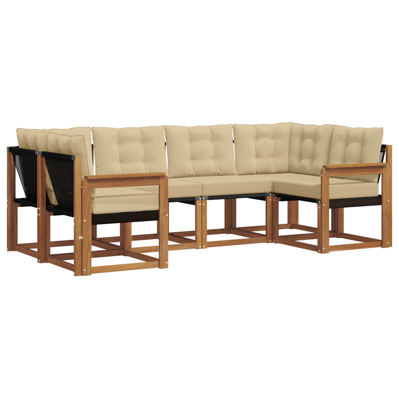 Ensemble de canapés d'extérieur 6 pcs Naturel et Beige - XIOS