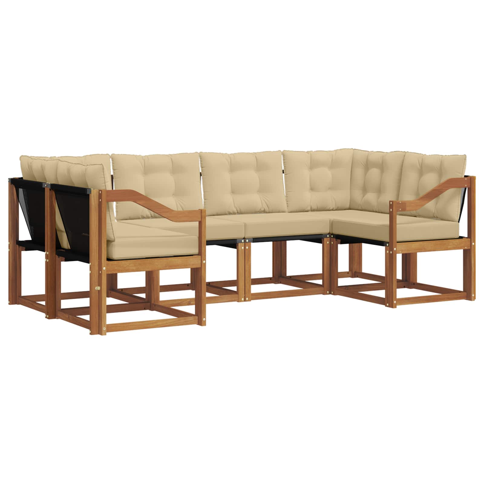Ensemble de canapés d'extérieur 6 pcs Naturel et Beige - XIOS