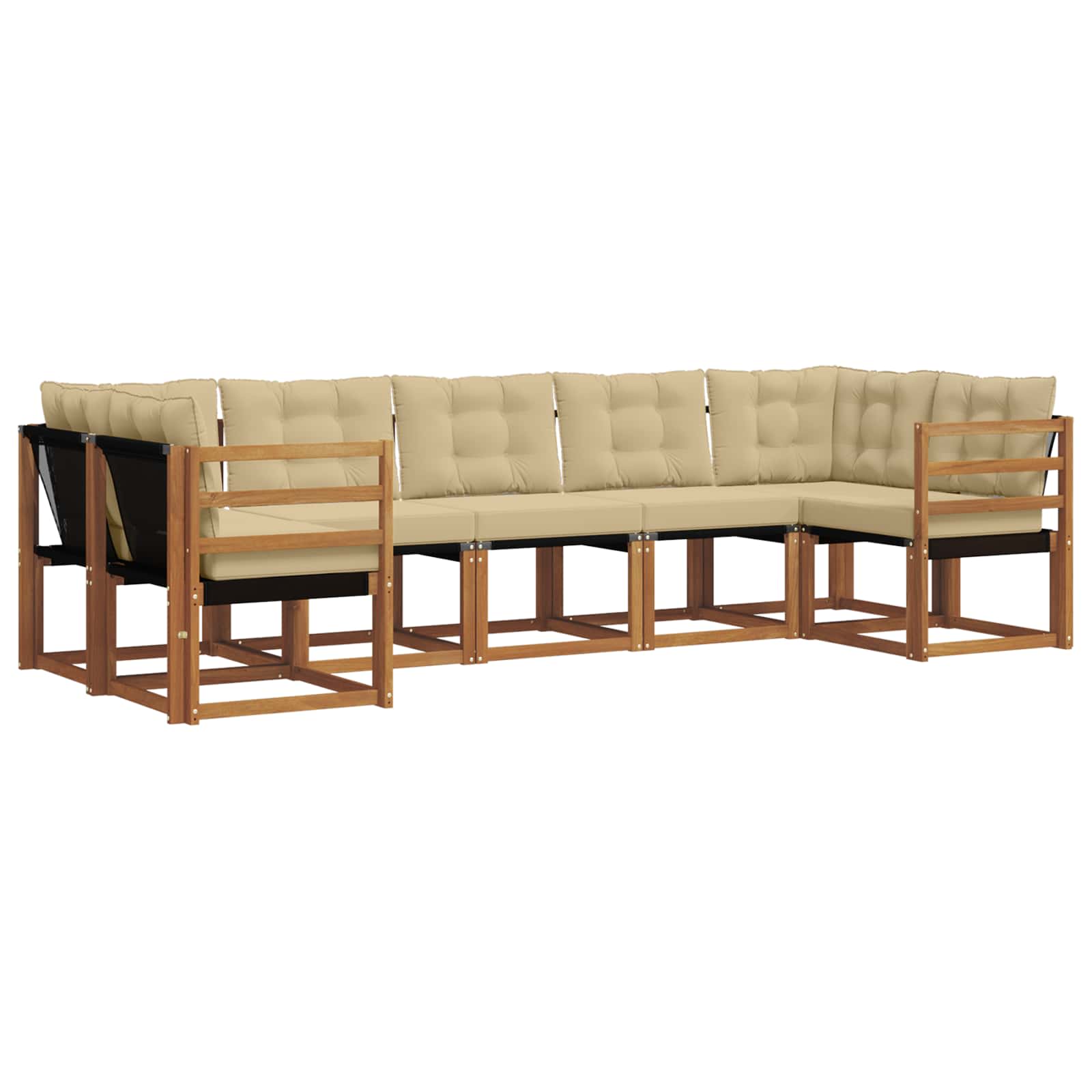 Ensemble de canapés d'extérieur 7 pcs Naturel et Beige - XIOS